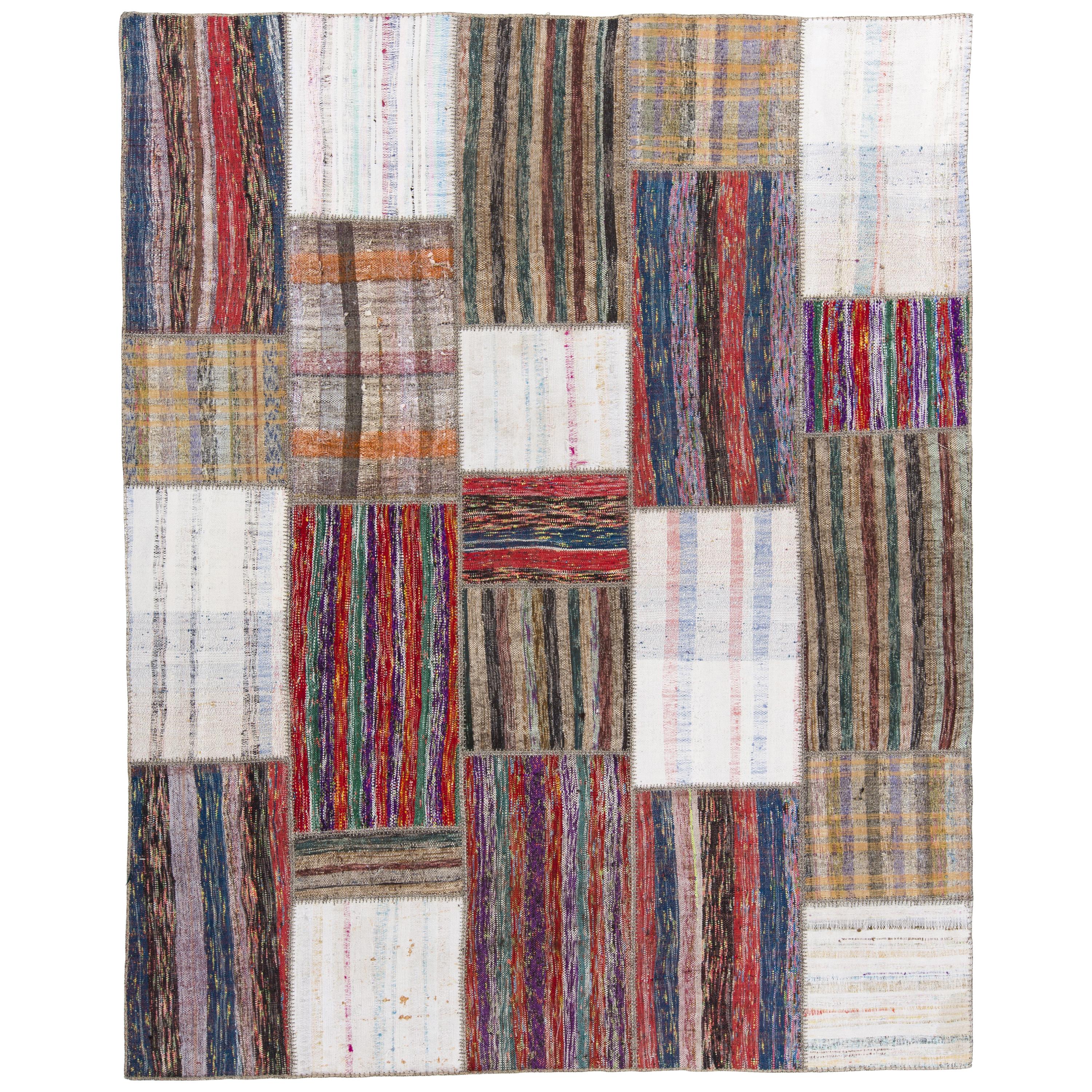 5.8 x 8 Ft Vintage Anatolian Kilims ReImagined, Custom Options