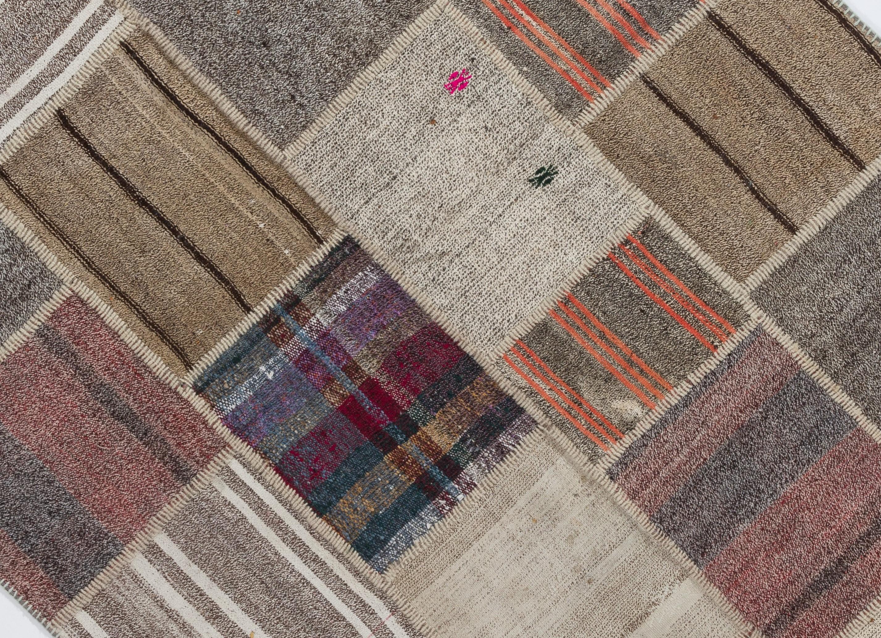 Turkish Vintage Handmade Central Anatolian Kilims Re-Imagined, Custom Options Available For Sale