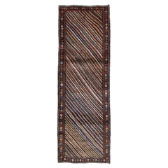 Retro Anatolian Kurdish Rug with Rainbow Pattern