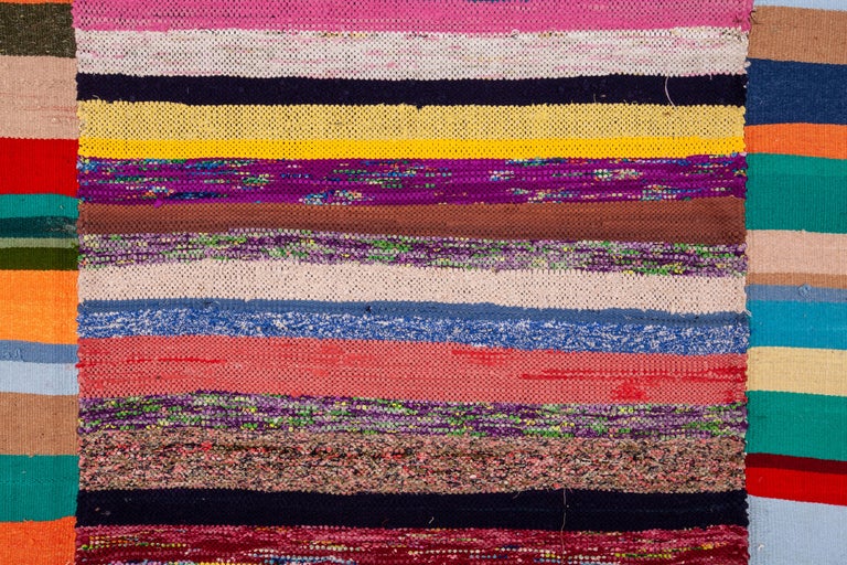 Vintage Anatolian Large Rag Rug, Mid-20th Century For Sale at 1stDibs