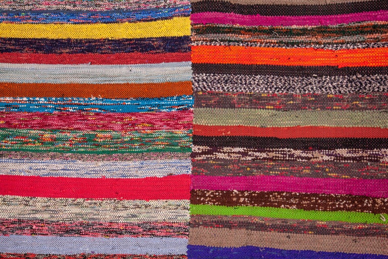 Vintage Anatolian Large Rag Rug, Mid-20th Century For Sale at 1stDibs