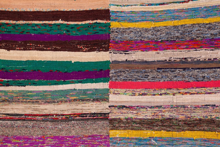Vintage Anatolian Large Rag Rug, Mid-20th Century For Sale at 1stDibs
