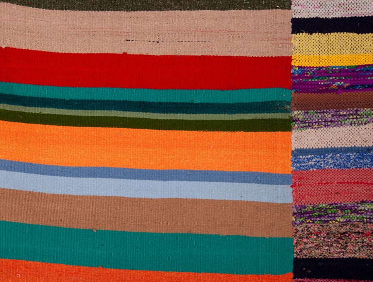 Vintage Anatolian Large Rag Rug, Mid-20th Century For Sale at 1stDibs