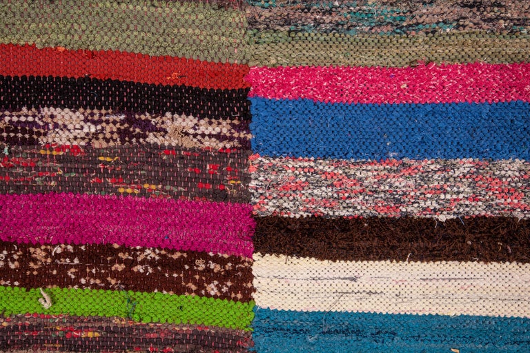 Vintage Anatolian Large Rag Rug, Mid-20th Century For Sale at 1stDibs