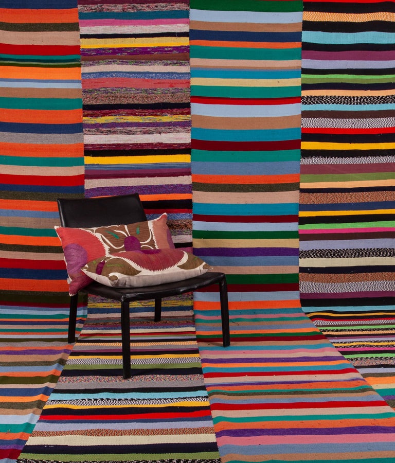 Vintage Anatolian Large Rag Rug, Mid-20th Century For Sale at 1stDibs