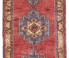 Vintage Anatolian-Oushak Gallery Size Rug Runner 5'3 x 12'7