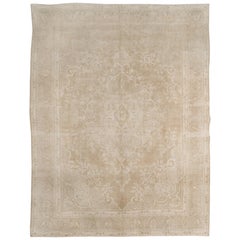 Vintage Anatolian Oushak Rug in Neutral Colors
