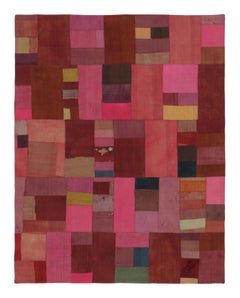 Vintage Turkish Patchwork Rug in Multicolor Geometric Design - Rug & Kilim