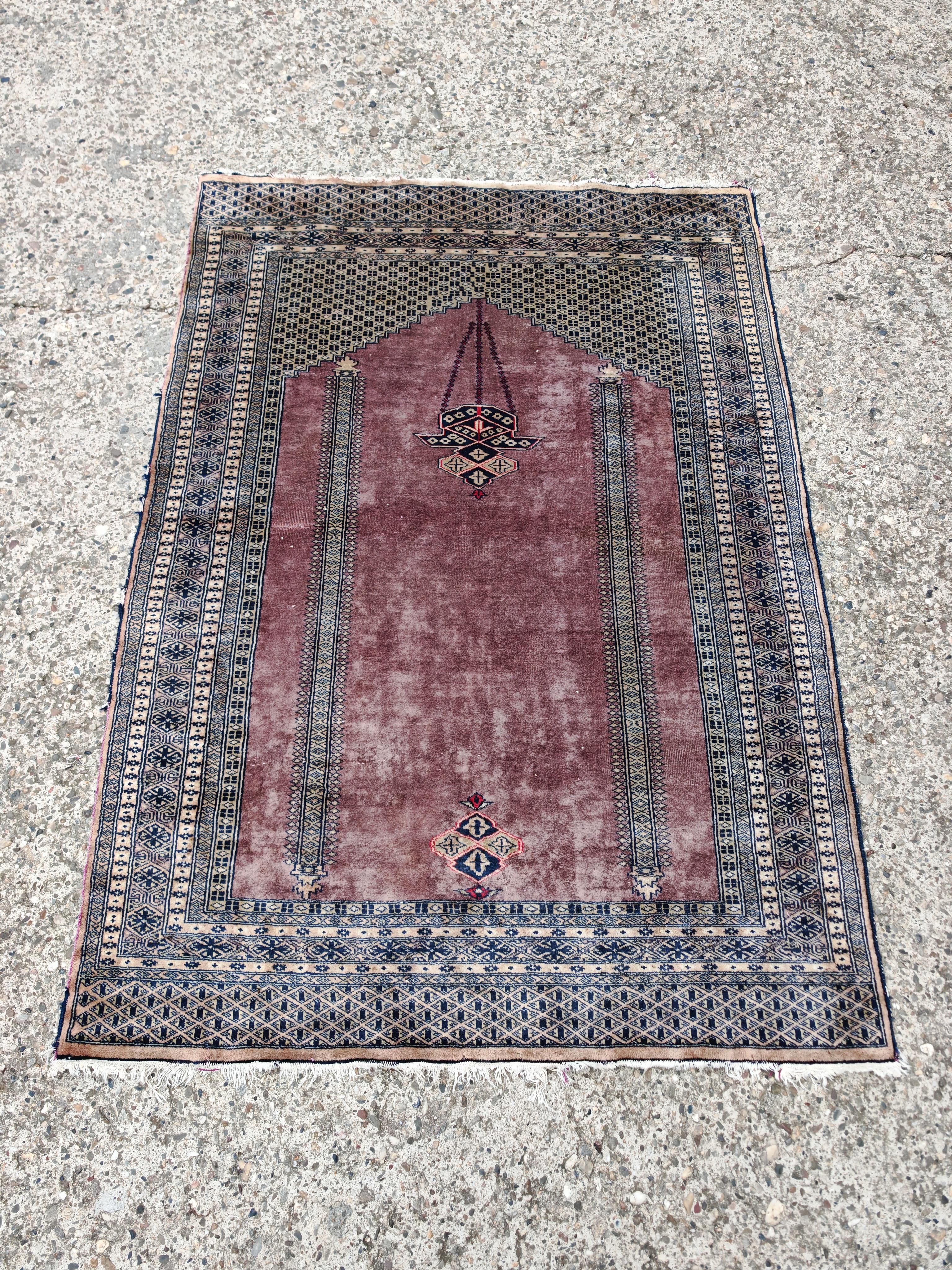 Tapis Vintage Anatolien Knots Rugs en laine nouée à la main, violet et gris en vente 4