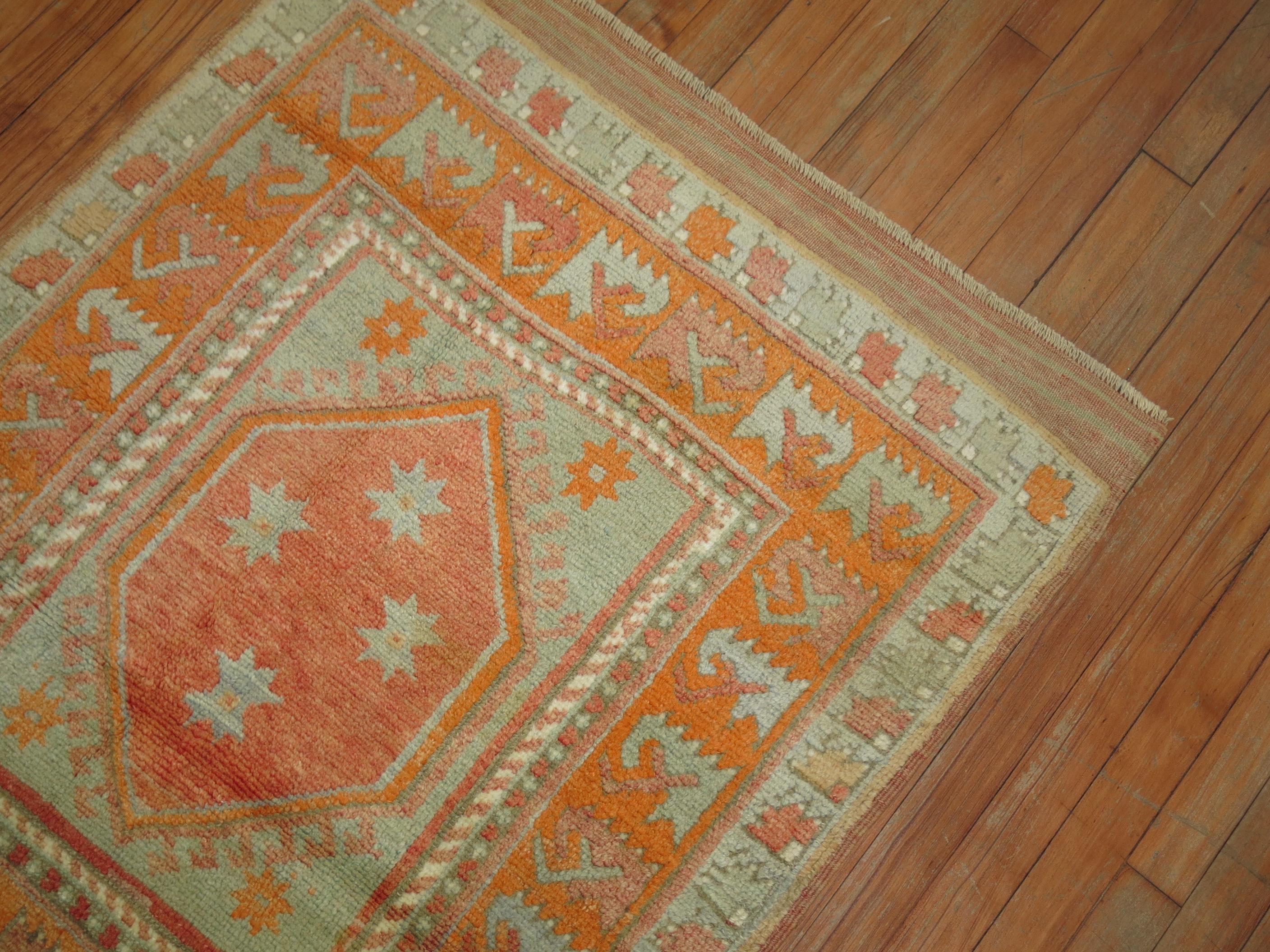 Mid-Century Modern Vintage Anatolian Rug