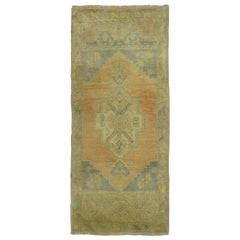 Vintage Anatolian Soft Peach Turkish Rug