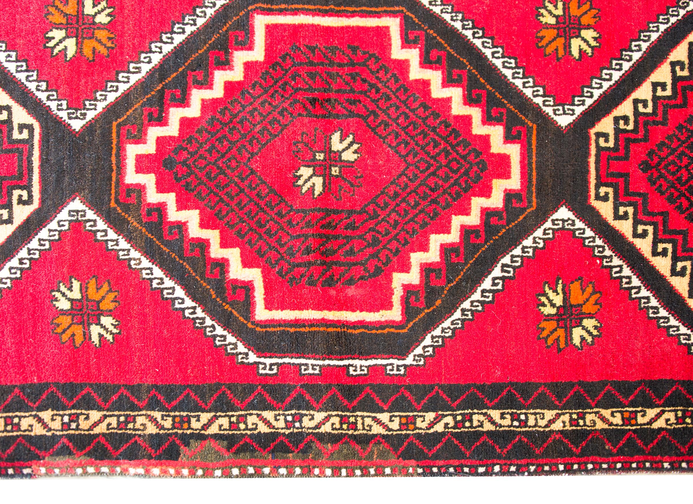 Hand-Knotted Vintage Anatolian Turkish Anatolian Runner For Sale