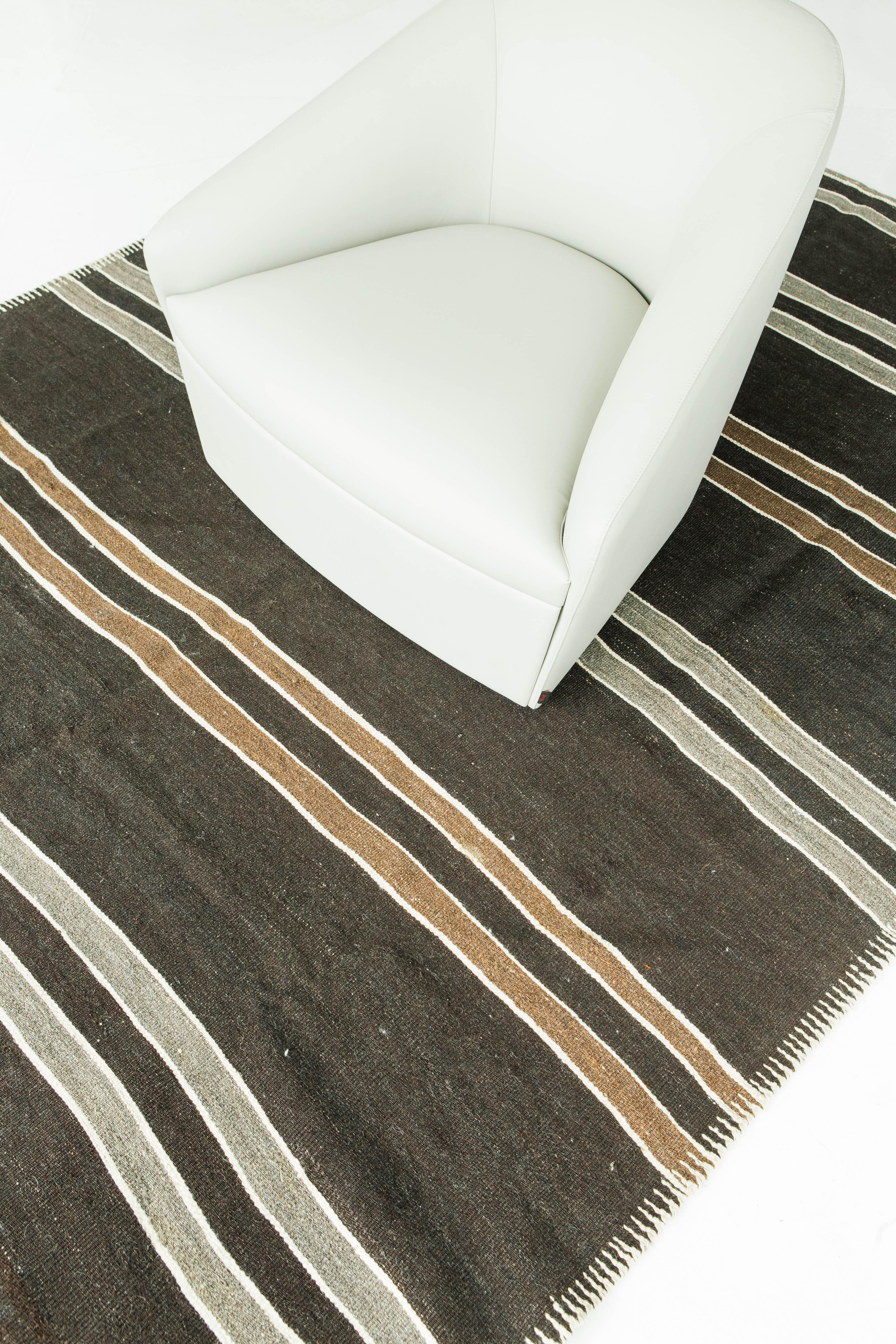 Kilim turc anatolien vintage à tissage plat en vente 3