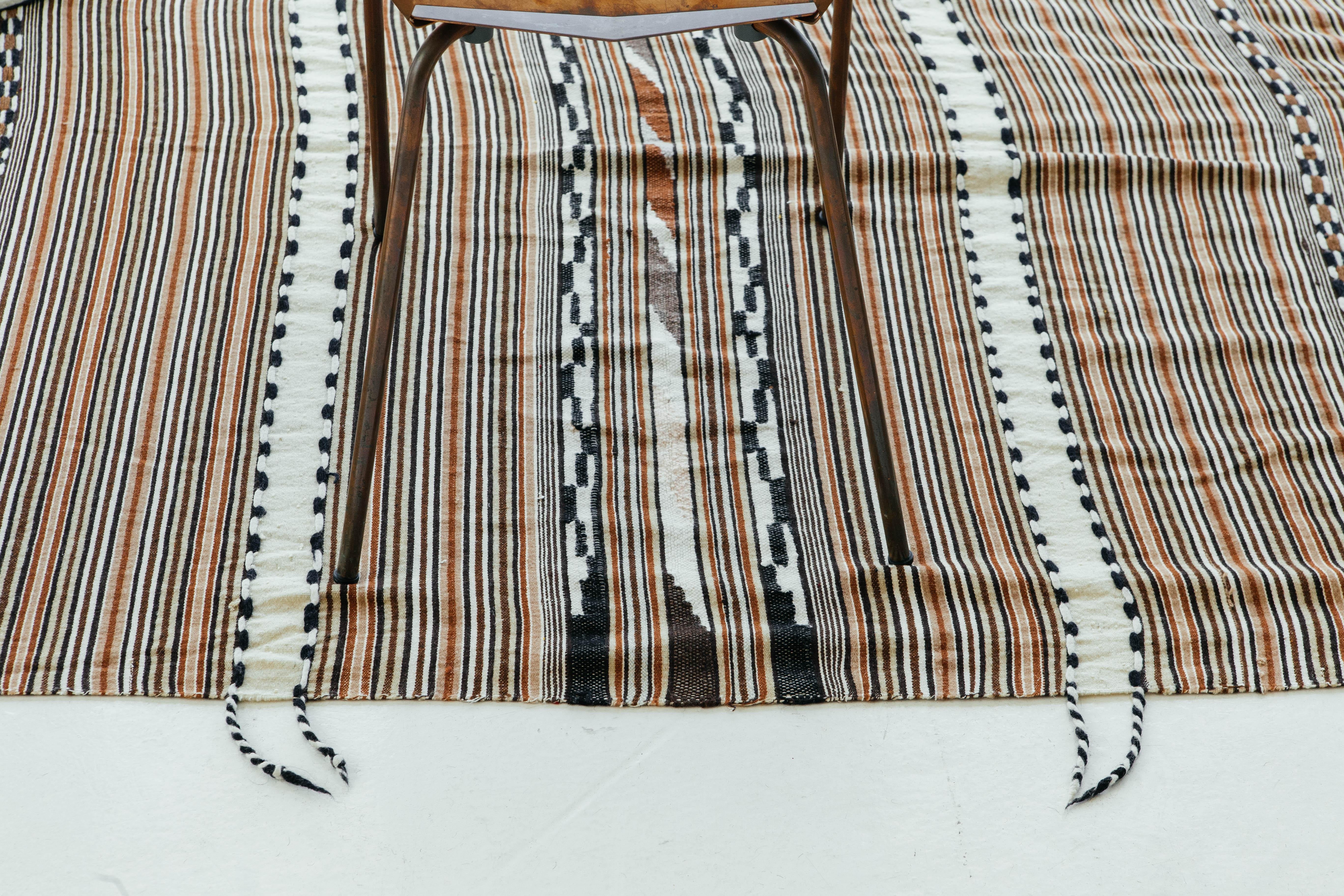 Laine Kilim turc anatolien vintage à tissage plat en vente