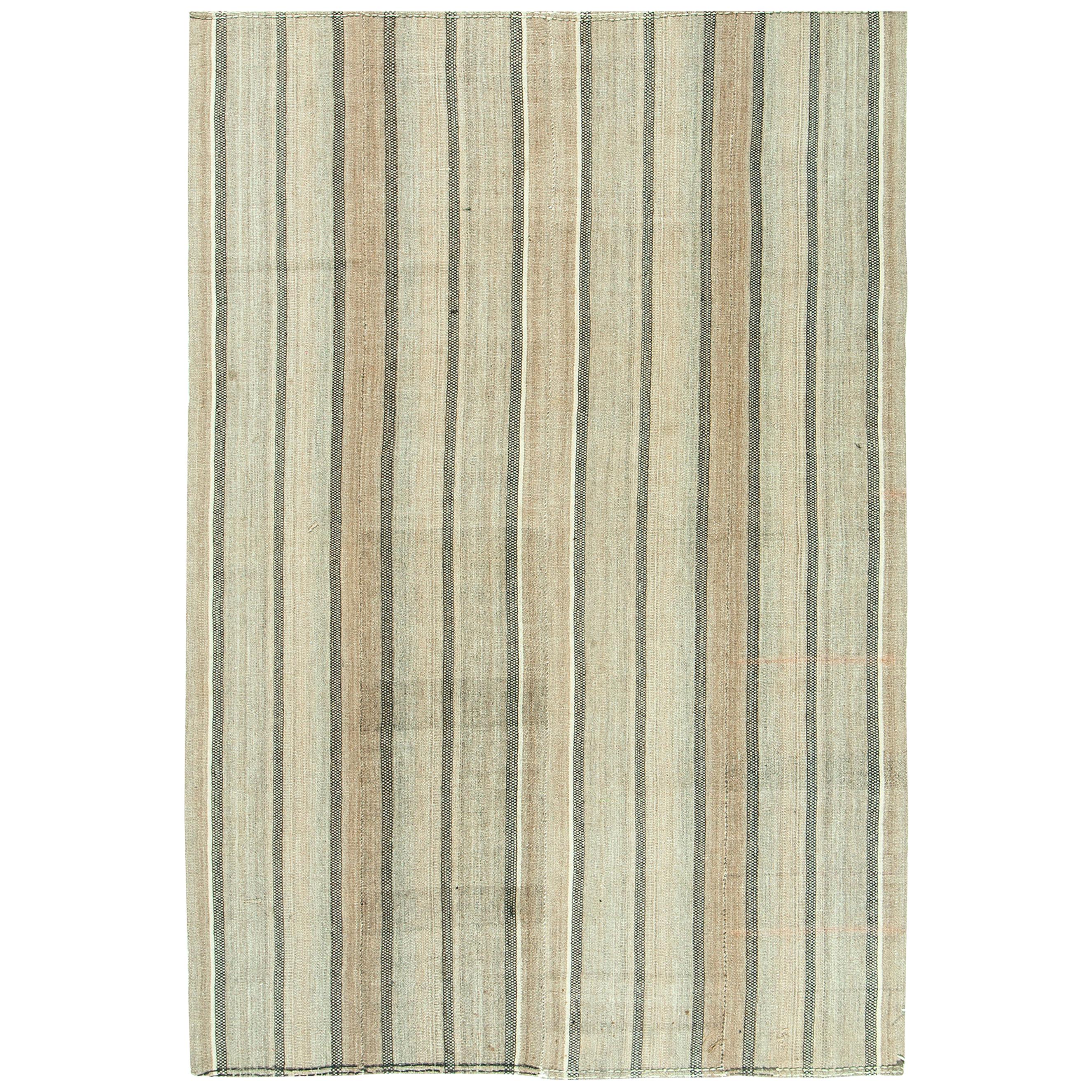 Vintage Anatolian Turkish Flat-Weave Kilim