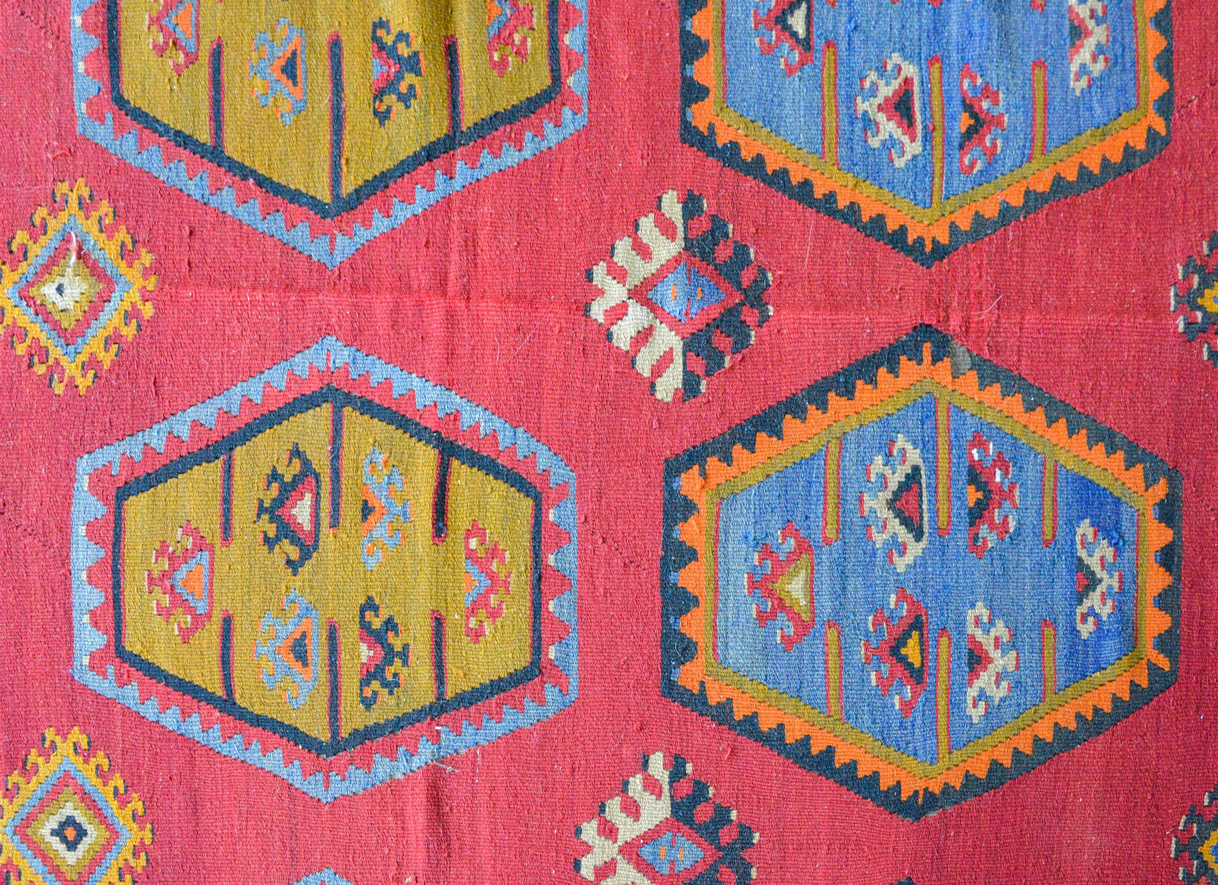 Vintage Anatolian Turkish Kilim Rug For Sale 1