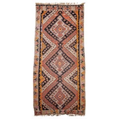 Vintage Anatolian Turkish Kilim Wide Runner