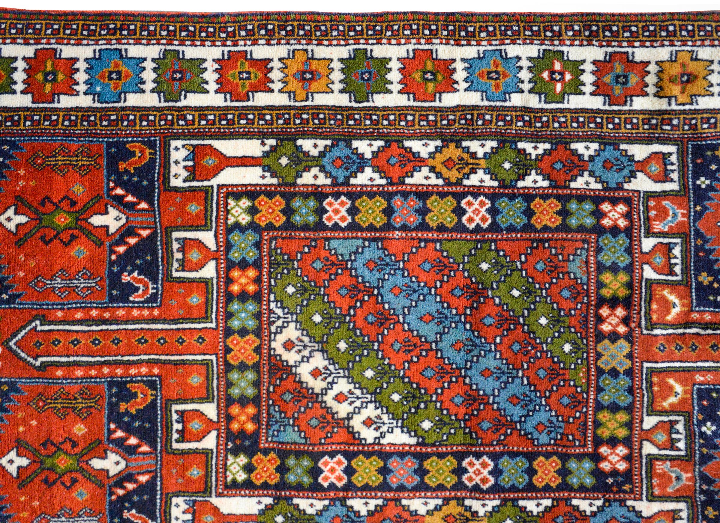 Hand-Knotted Vintage Anatolian Turkish Rug For Sale
