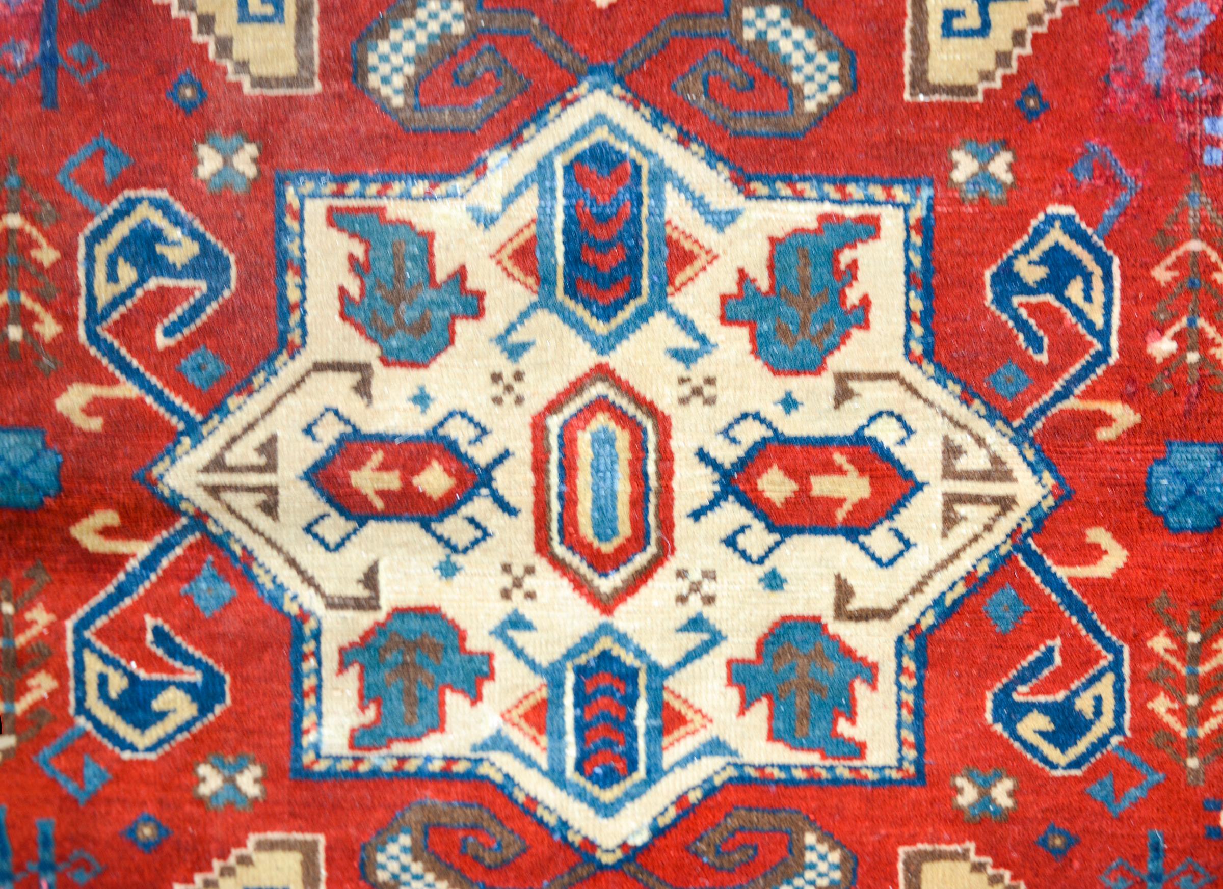 Hand-Knotted Vintage Anatolian Turkish Rug For Sale