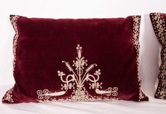 Vintage Anatolian Velvet Pillow Cases, Mid-20th Century