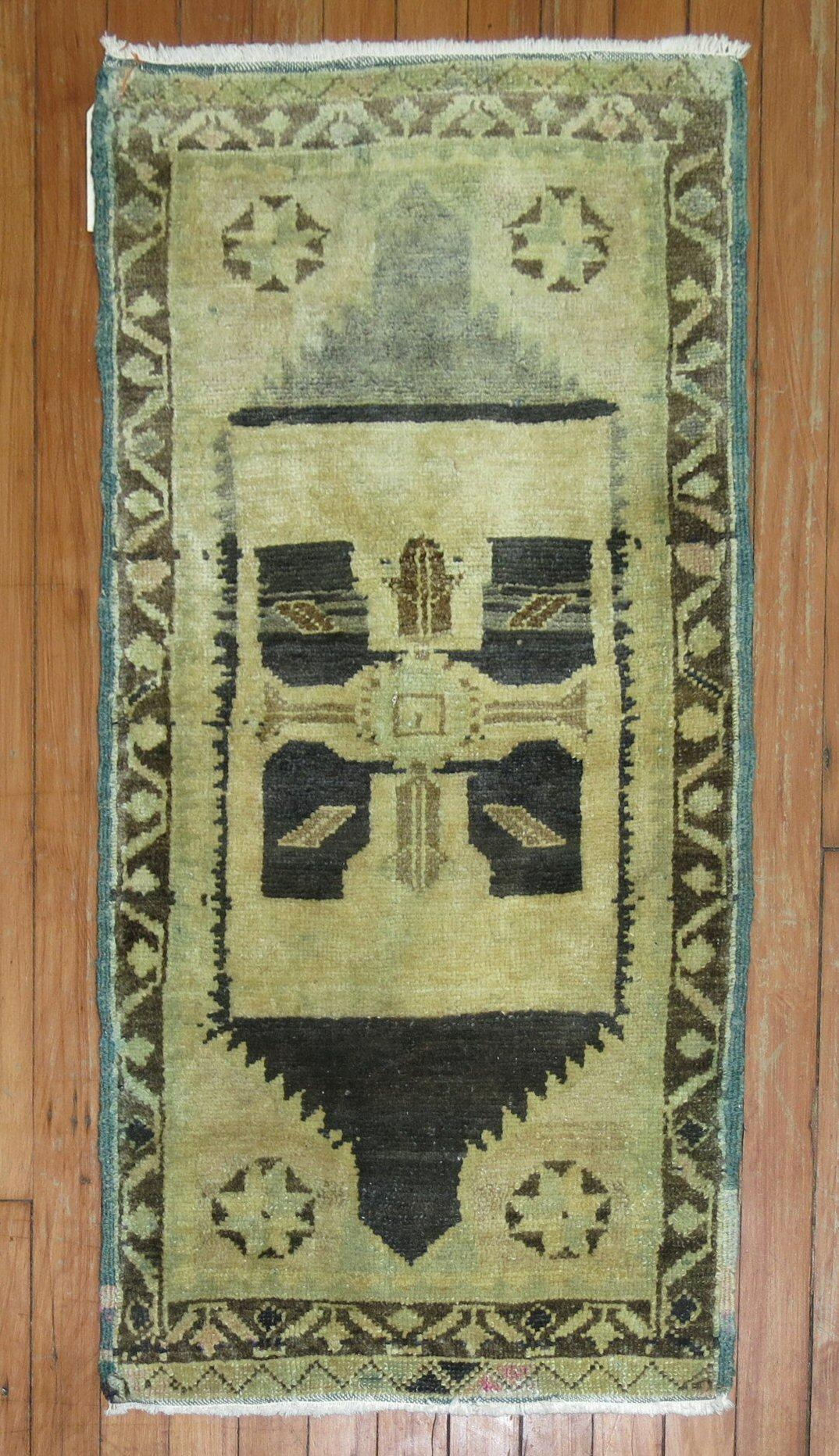 rug with dark green accents