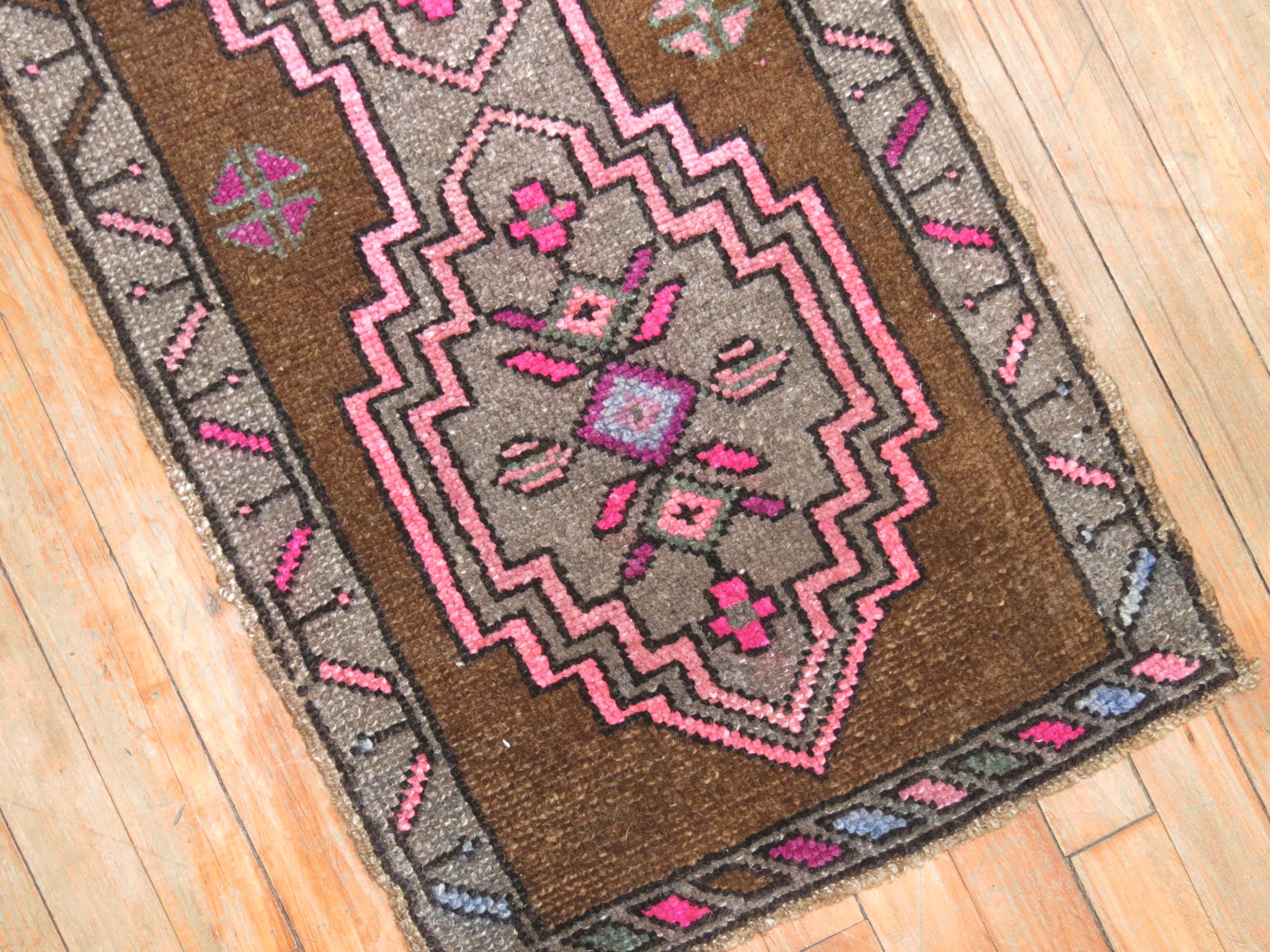 Georgian Vintage Anatolian Yastik Rug For Sale