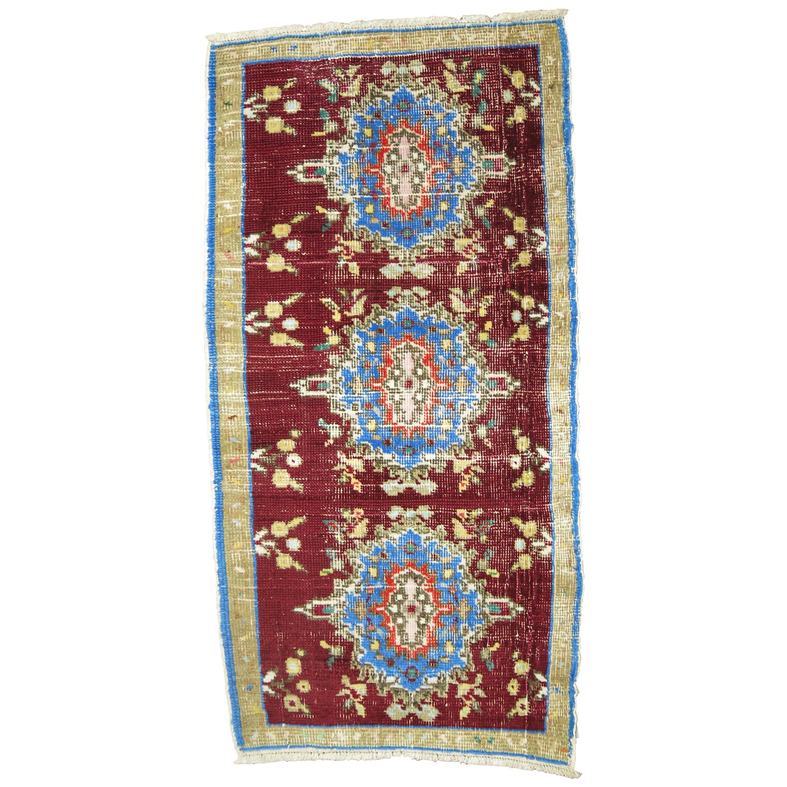 Vintage Anatolian Yastik Rug