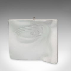 Vintage Anatomical Sculpture, English, Plaster, Haut Relief, Eye, Nose