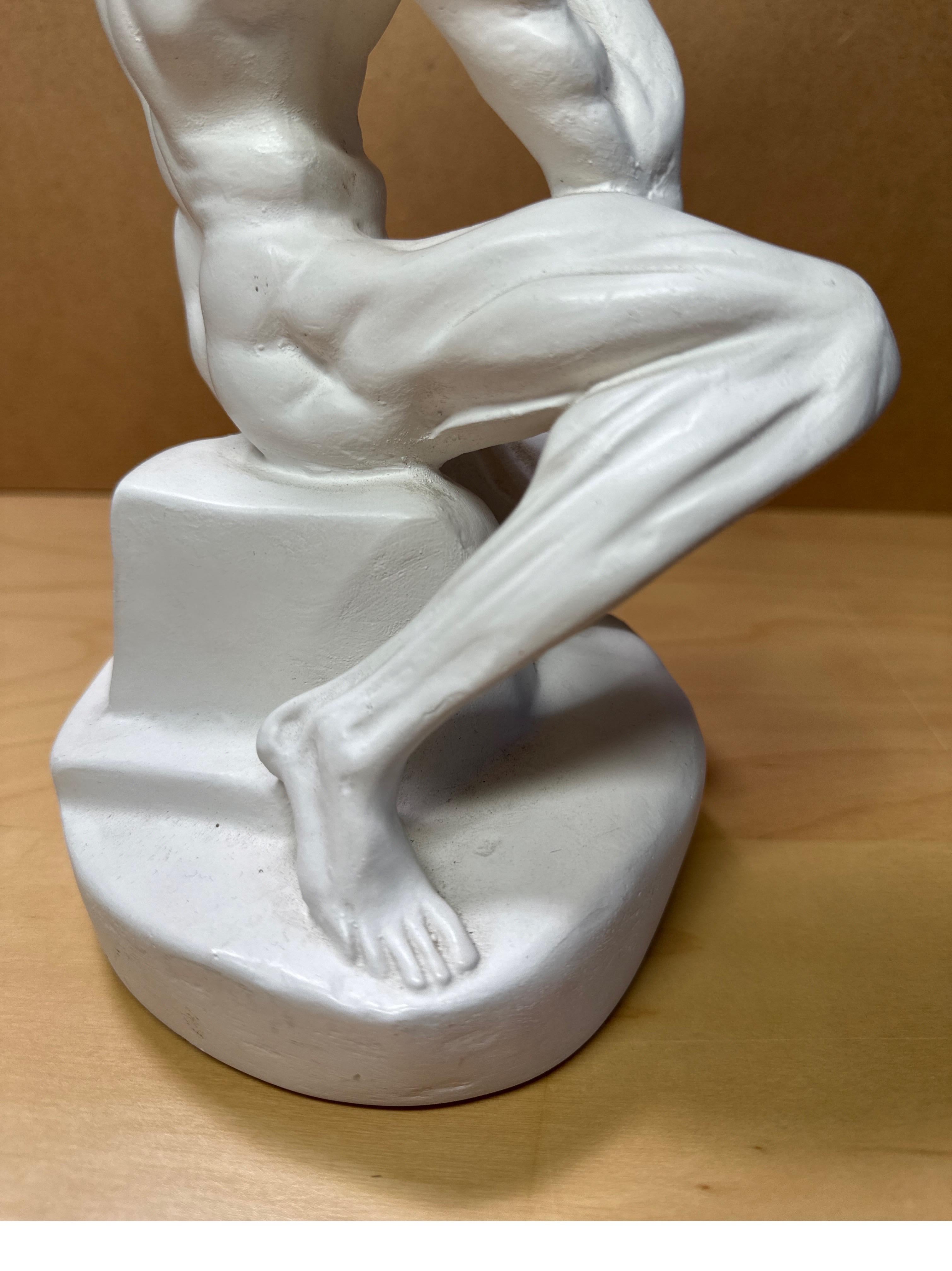 Skulptur „Anatomie des Mannes“ im Vintage-Stil (Gips) im Angebot