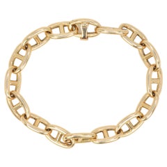 Vintage anchor chain bracelet in yellow gold 