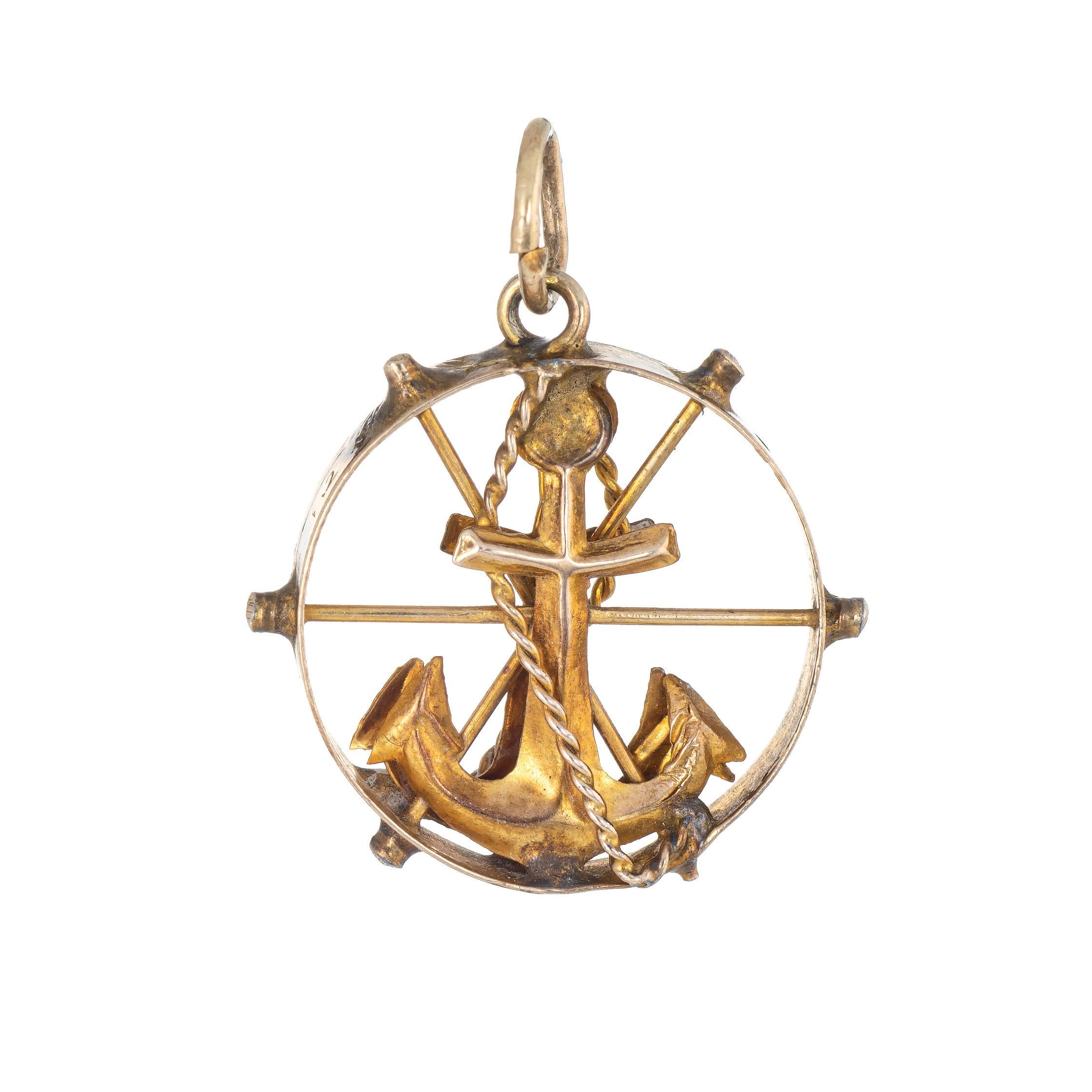 anchor charm gold