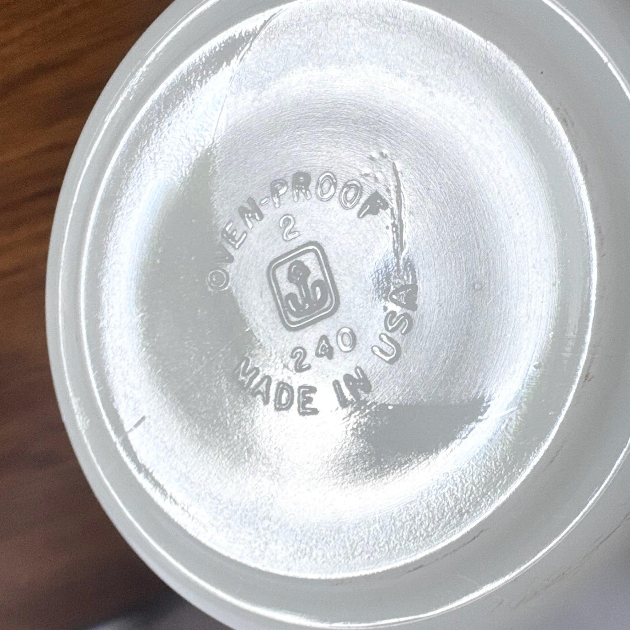 Vintage Anchor Hocking Fire King White Milk Glass Soup Bowls - Set of 4 For Sale 1