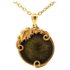 Montre Vine Vieille pièce romaine ancienne en or jaune 14 carats