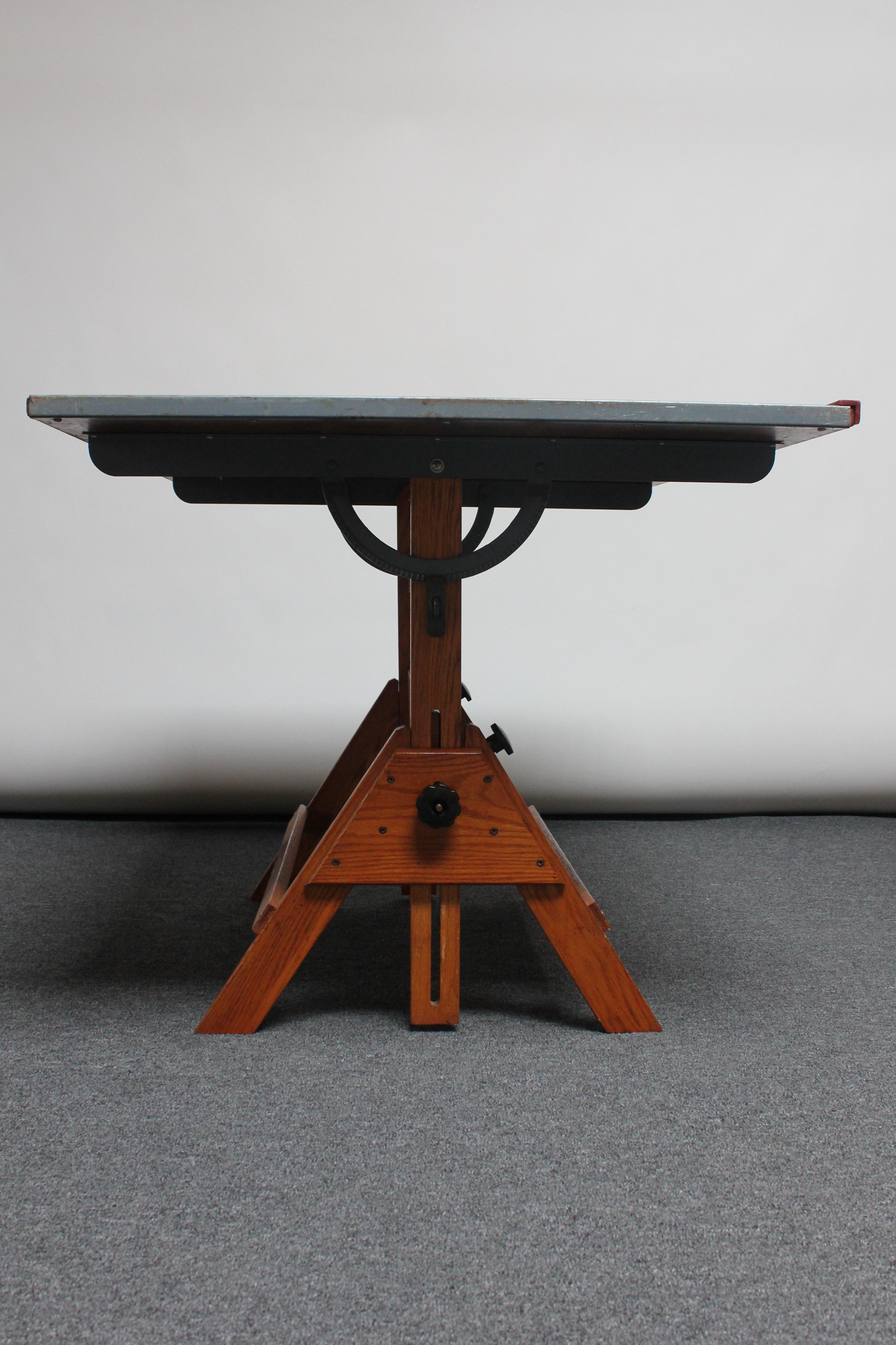 Mid-20th Century Vintage Anco Bilt Drafting Table in Pine and Oak