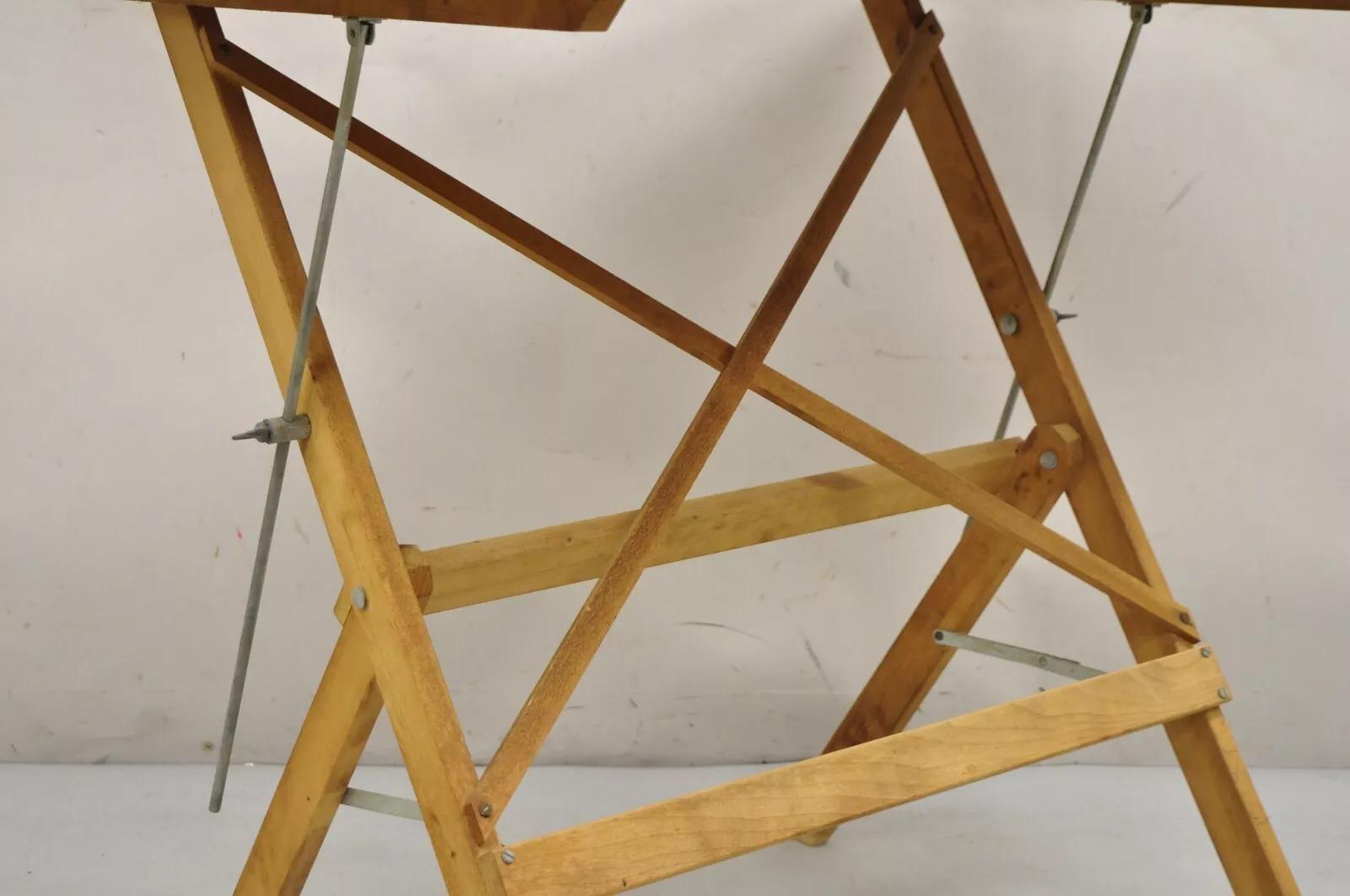 Table d'écriture Anco Bilt Folding Industrial Drafting Table Bon état - En vente à Philadelphia, PA