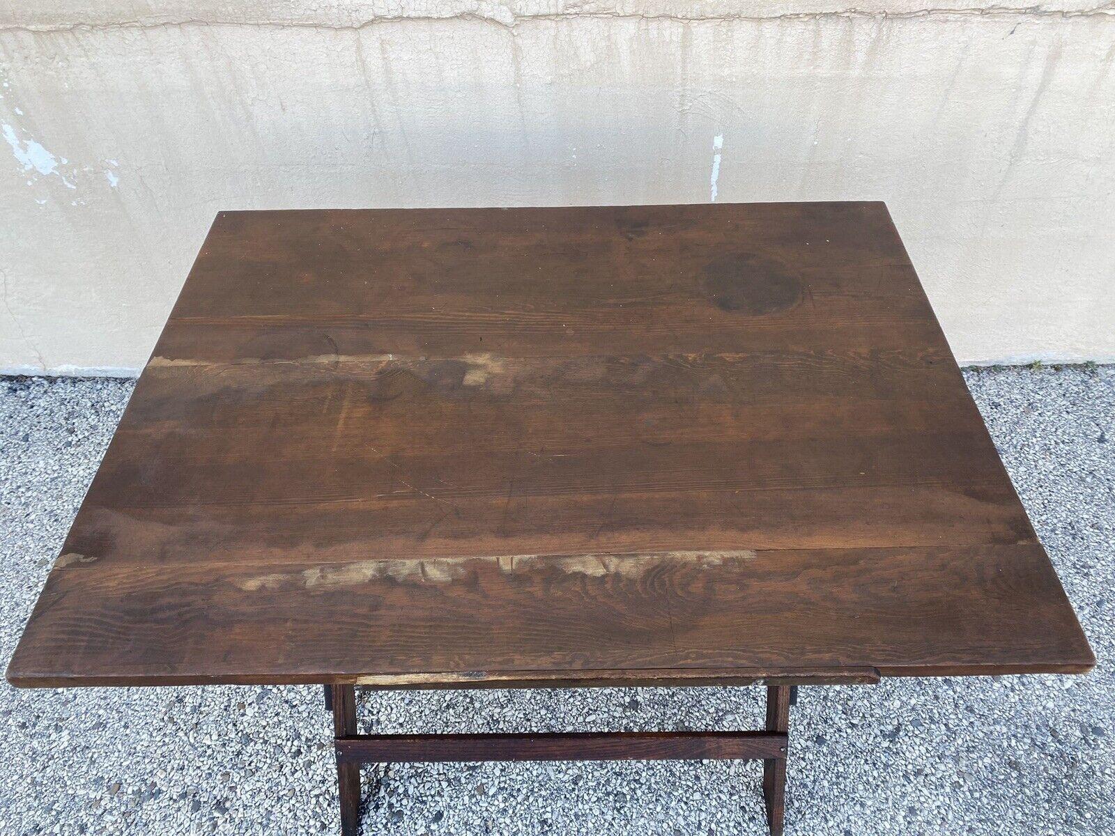 20th Century Vintage Anco Bilt Oak Wood Adjustable Drafting Table Desk Industrial Work Stand