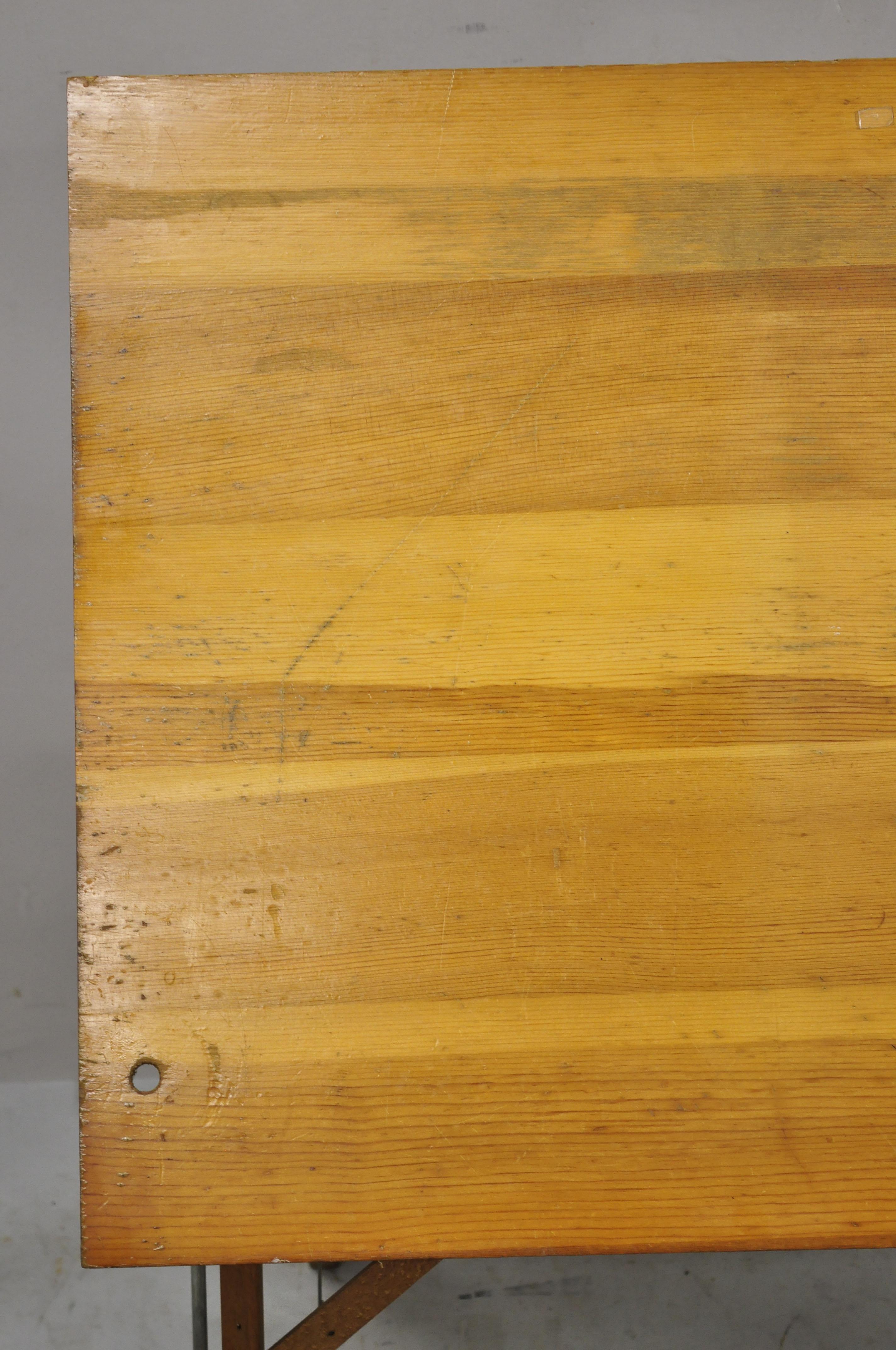 Vintage Anco Bilt Small Wooden Architect Drafting Table Folding Work Table Stand 1