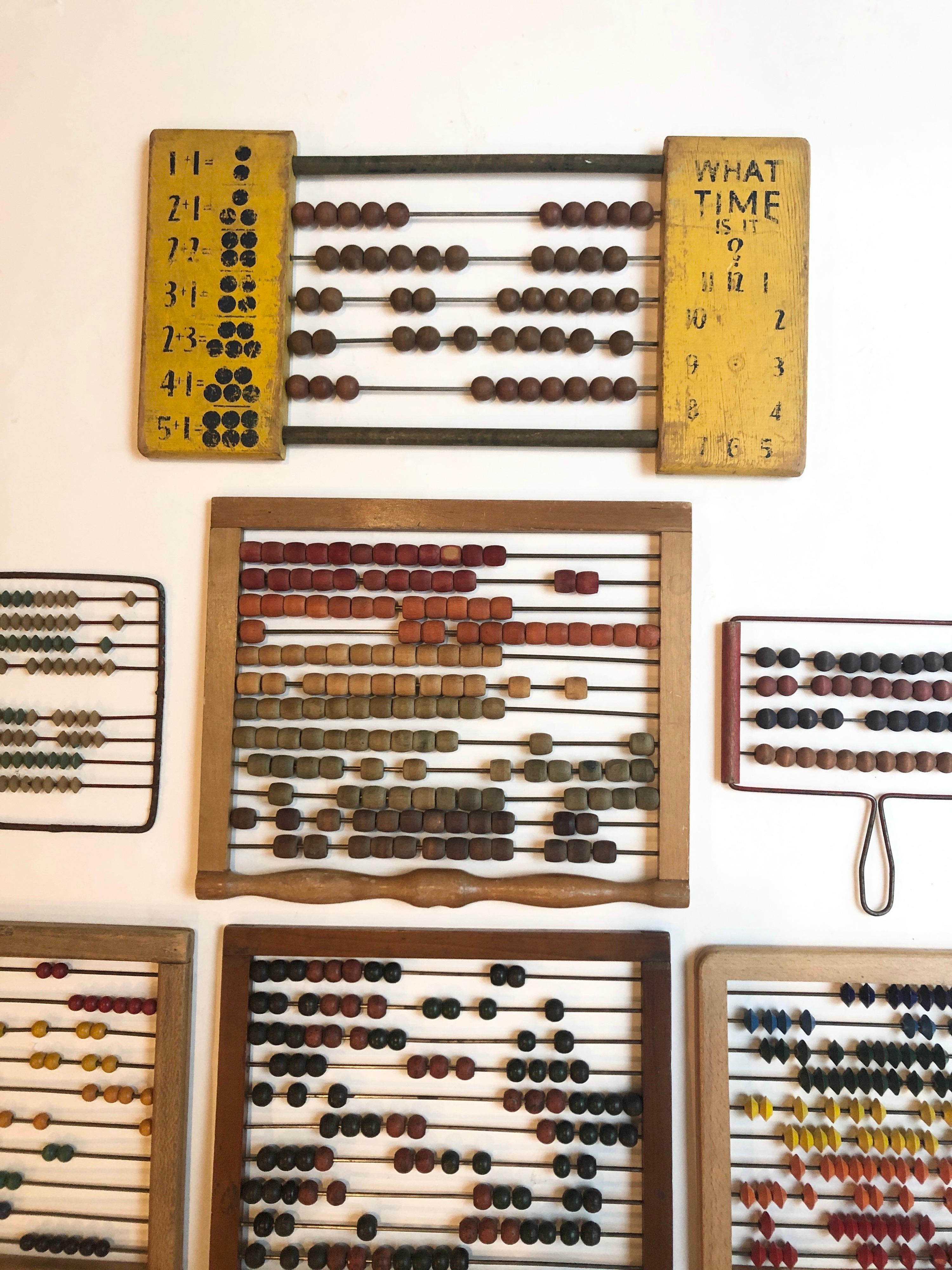 Folk Art Vintage and Antique Colorful Child’s Abacus Collection