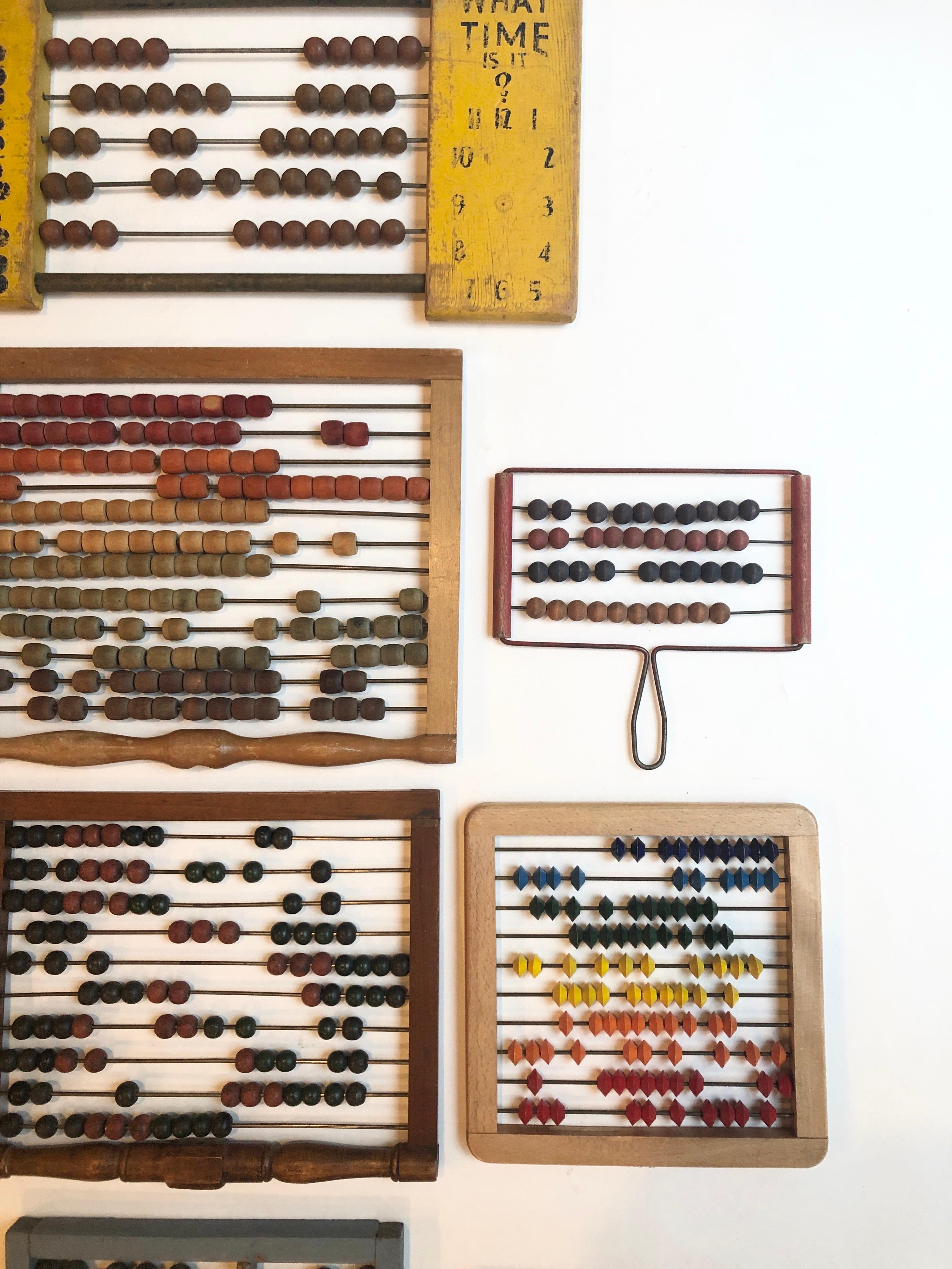 Vintage and Antique Colorful Child’s Abacus Collection In Good Condition In Stamford, CT