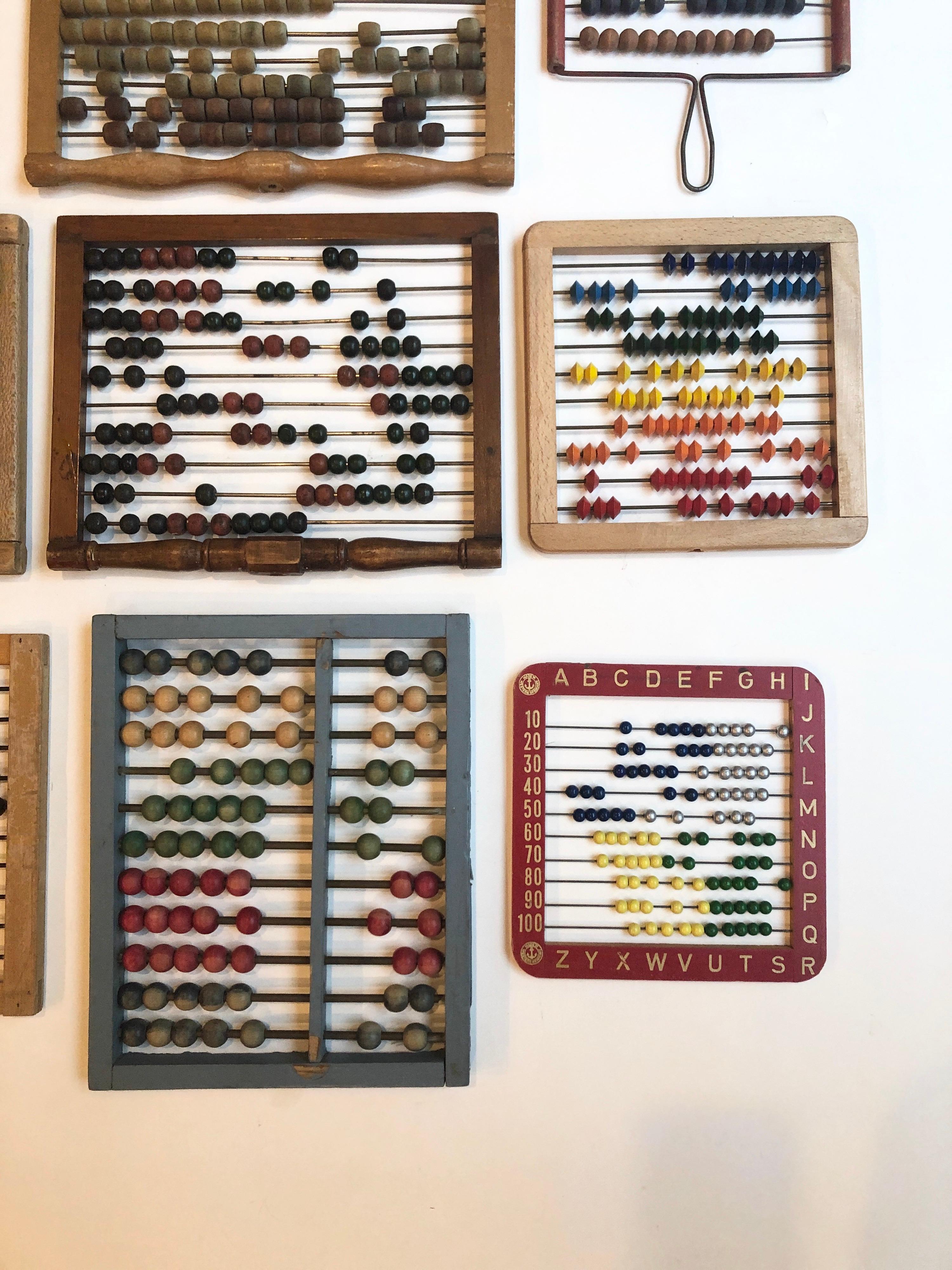Wood Vintage and Antique Colorful Child’s Abacus Collection