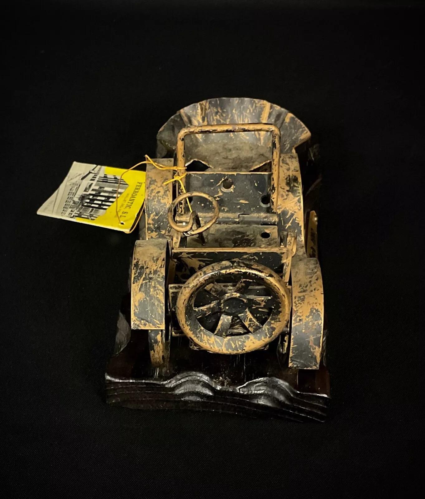 Escultura metálica Ford de 1910, vintage y rara, sobre base de madera, de Ferroantic - 2Y368 en Bueno estado para la venta en Bordeaux, FR
