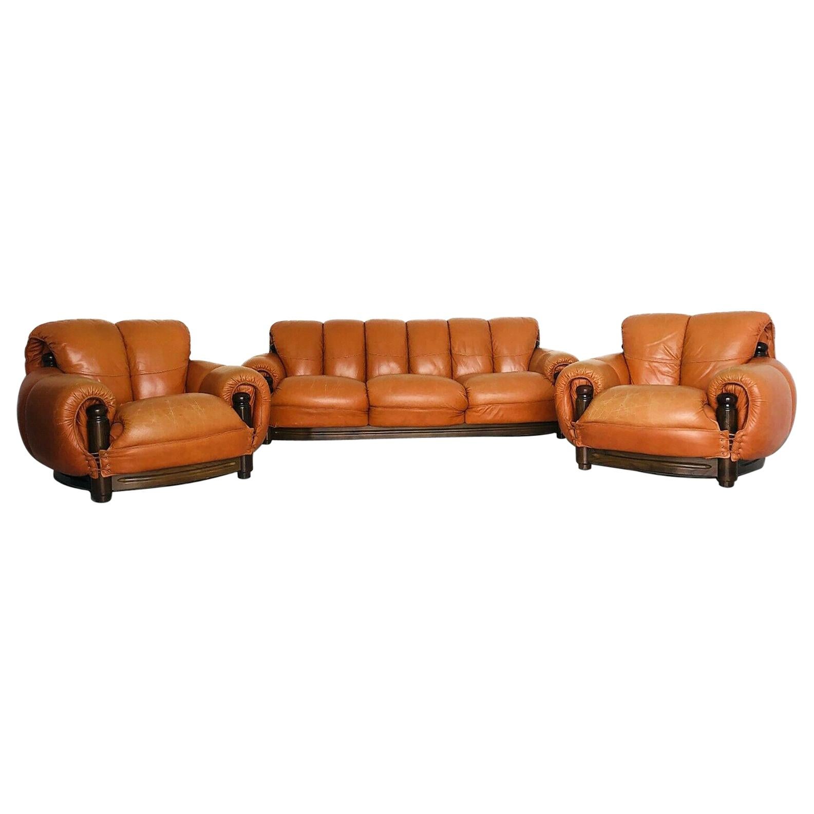 Vintage and Rare Sofa and Armchairs Set, Brasil, 1970s