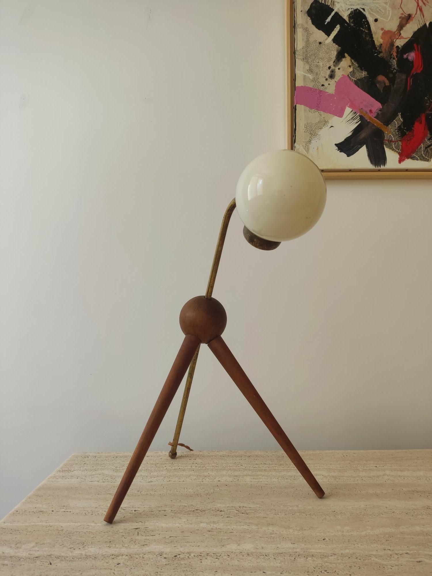 Arts and Crafts vintage and sculptural lamp - 1950s 