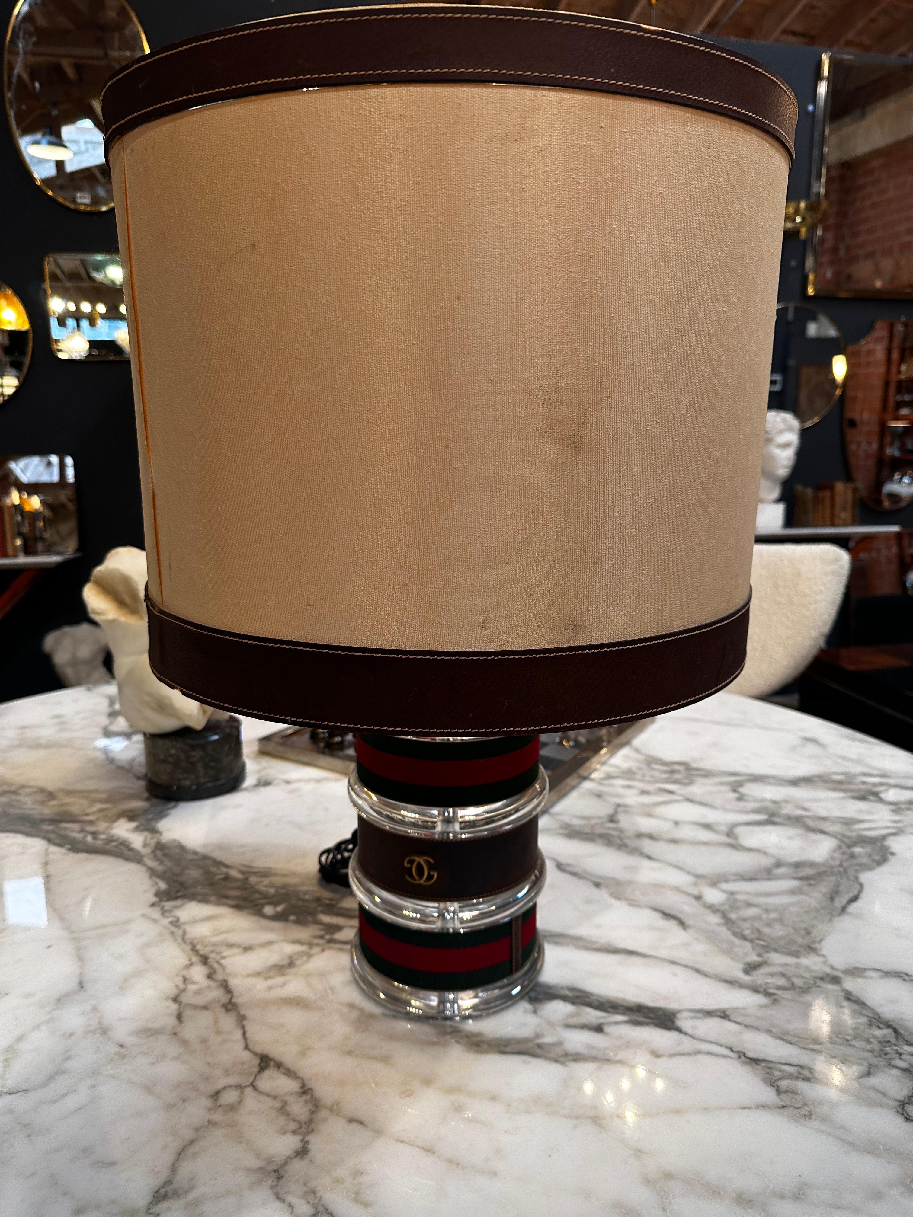 Mid-Century Modern Vintage and Unique Gucci Table Lamp 1970s For Sale