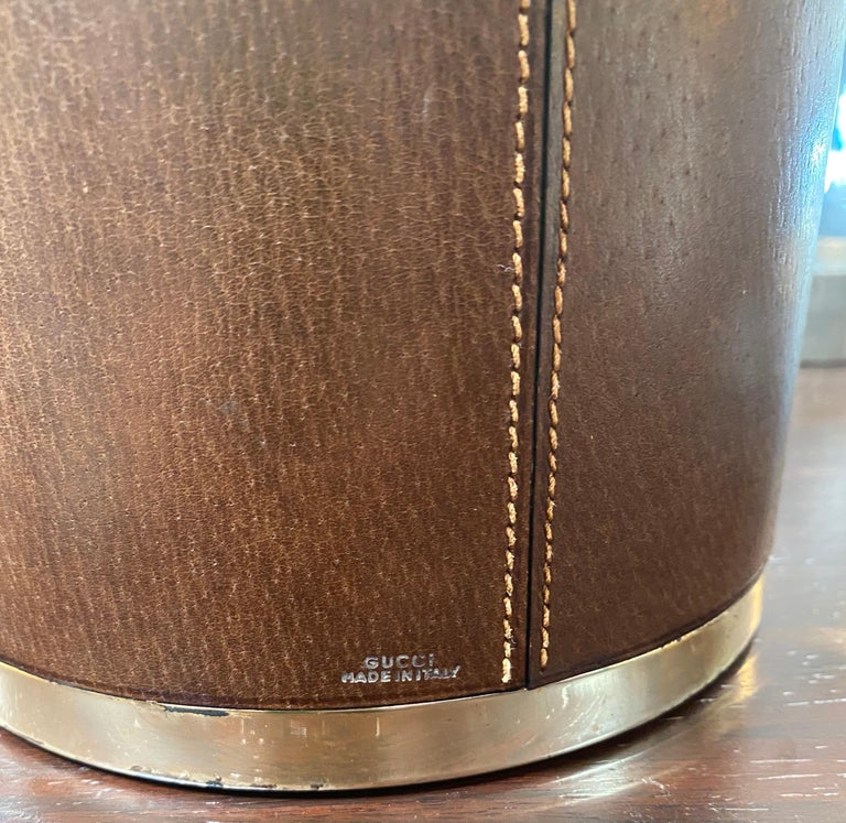 Late 20th Century Vintage and Unique Gucci Wine or Water Cooler, Italy, 1970s For Sale