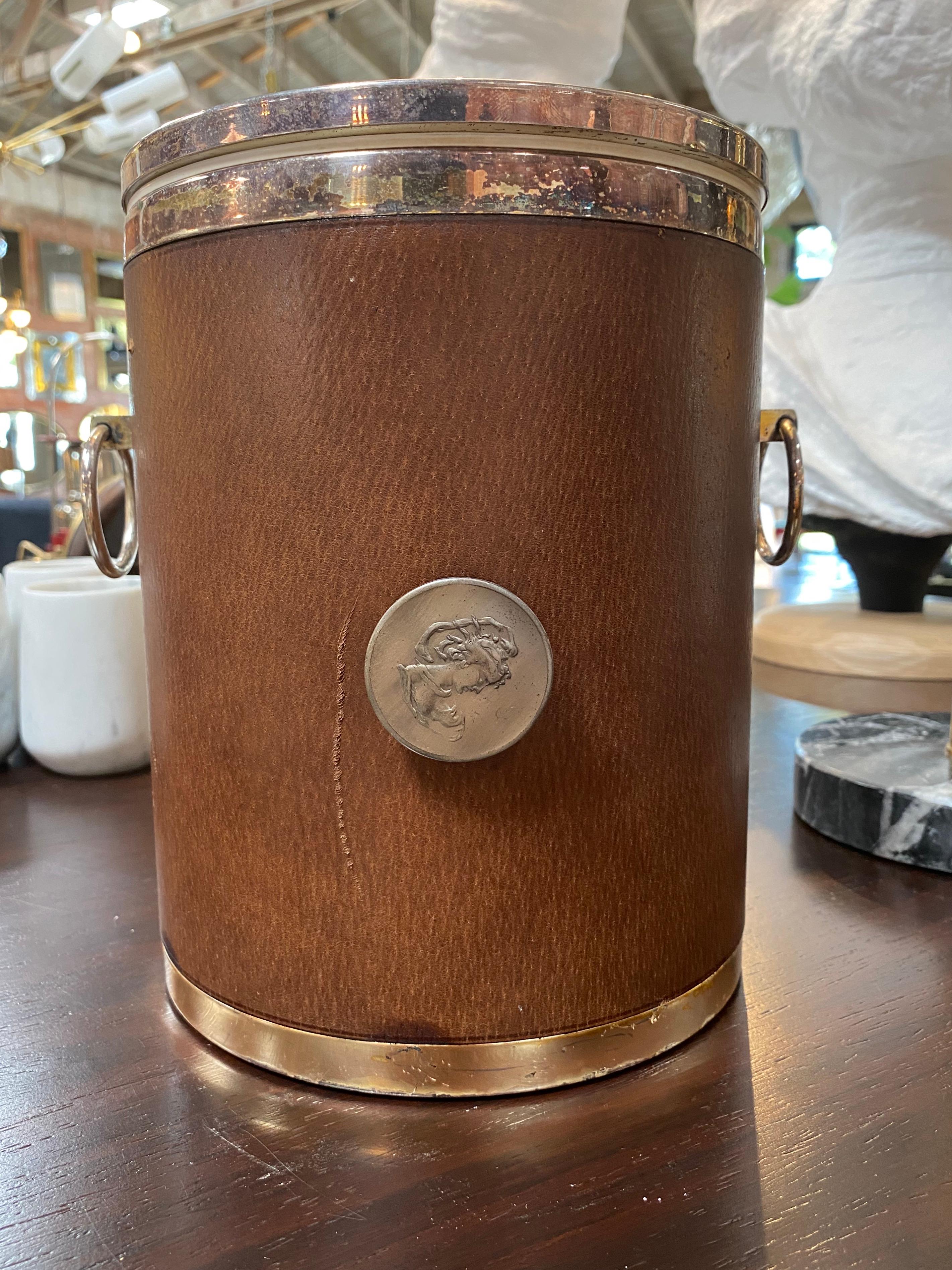 Vintage and Unique Gucci Wine or Water Cooler, Italy, 1970s In Fair Condition In Los Angeles, CA