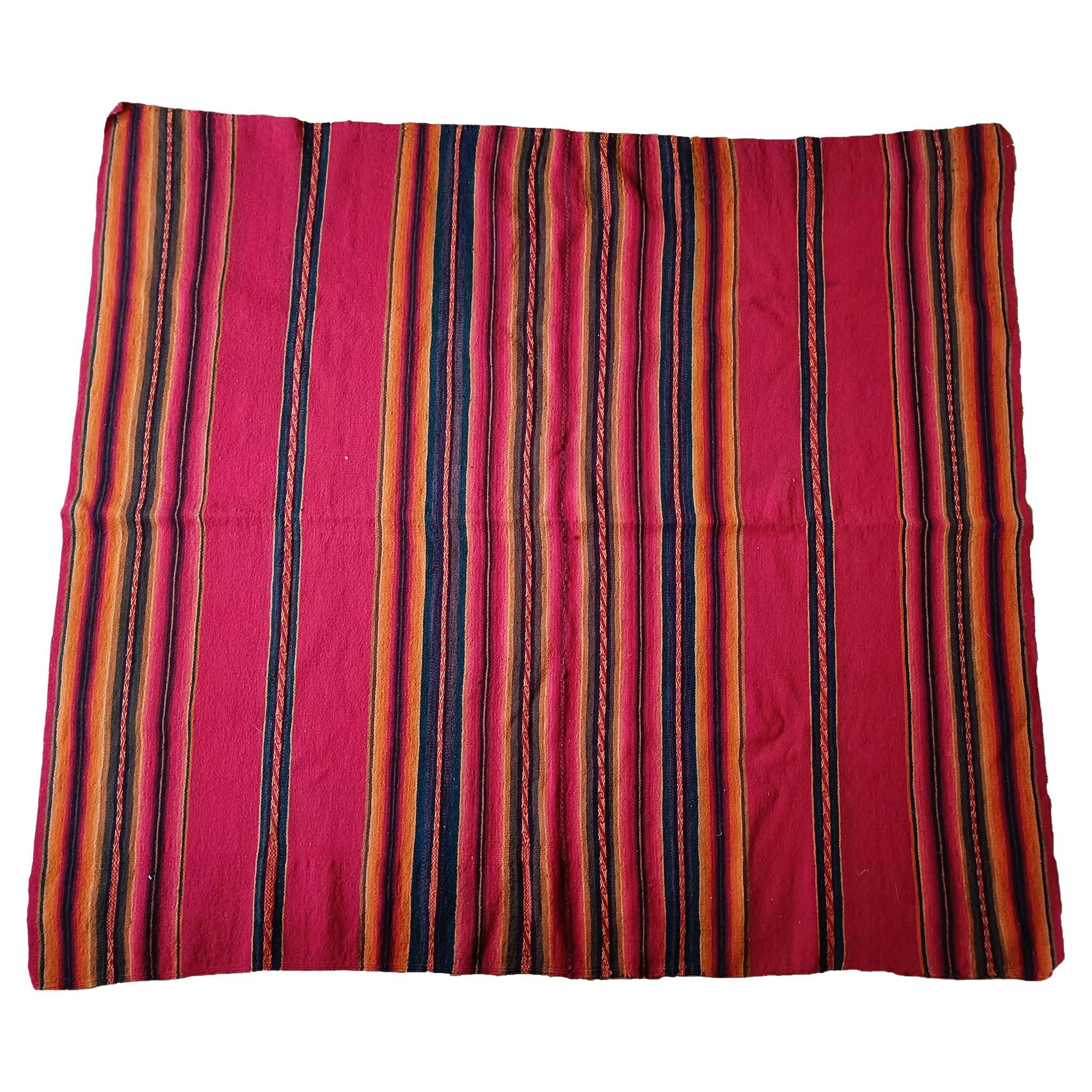 Vintage Andean Peruanischer feiner großer Manta-Stoff Südamerikanischer Textilien Dekor  