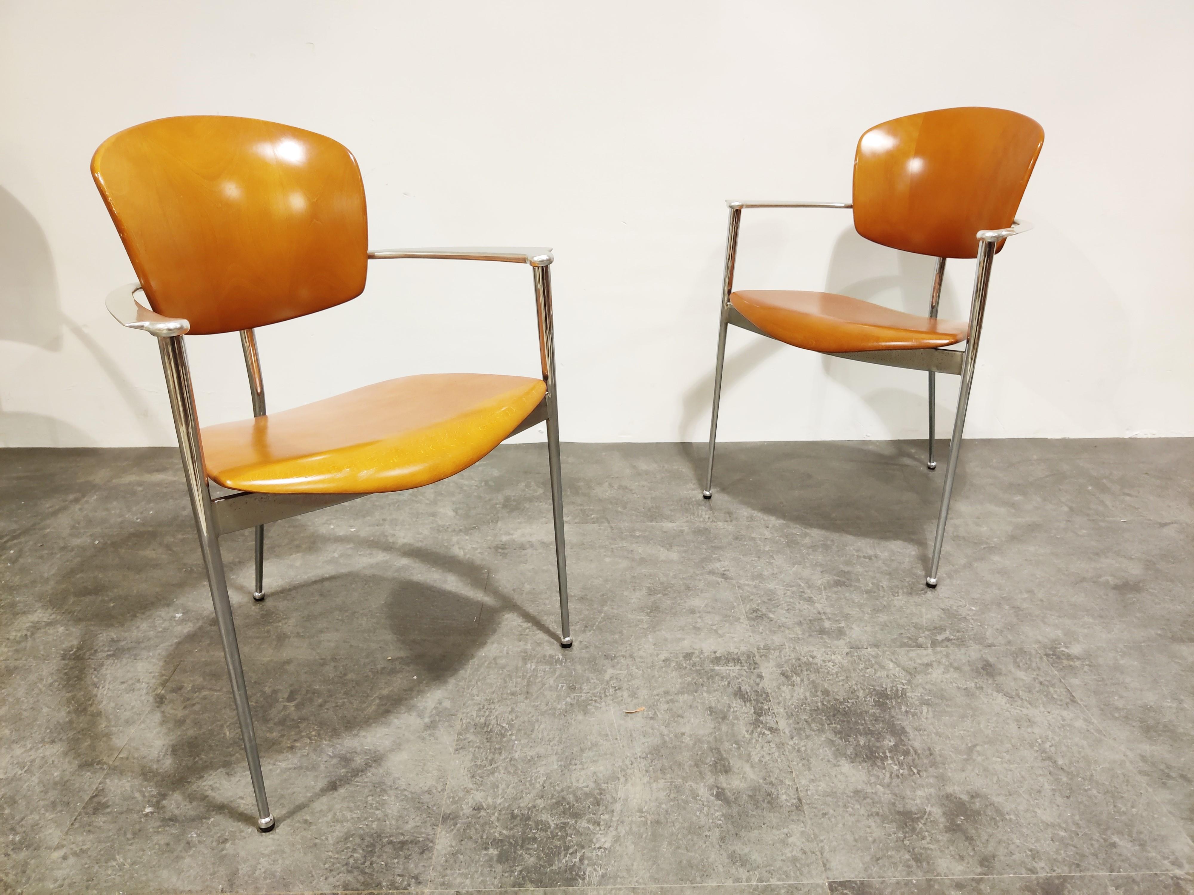Vintage 'andrea' Dining Chairs by Joseph Llusca, 1980s, Set  of 12 4