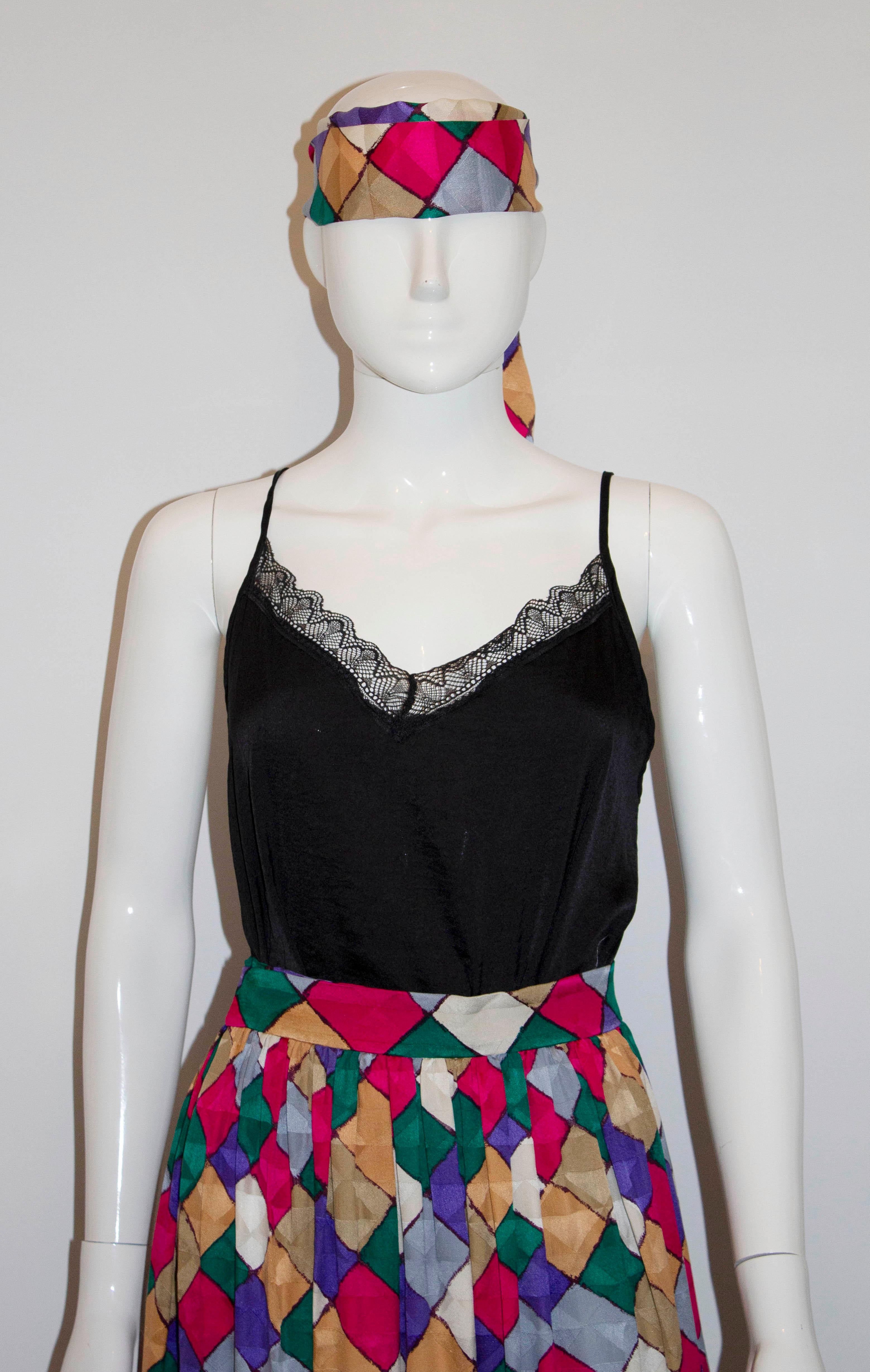 Women's Vintage Andrea Odiccini Silk Wrap Over Skirt For Sale