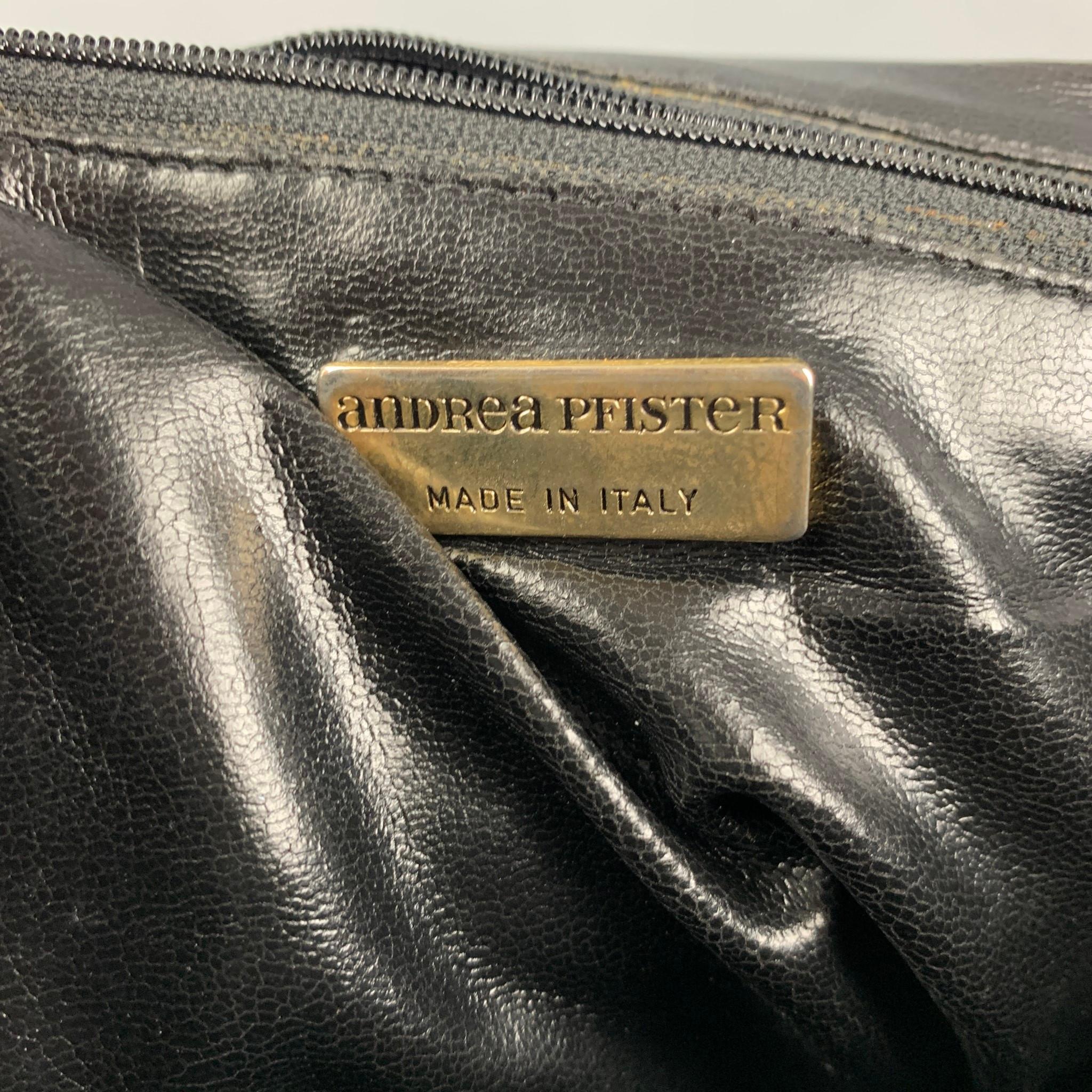 Vintage ANDREA PFISTER Black Alligator Leather Backpack 1